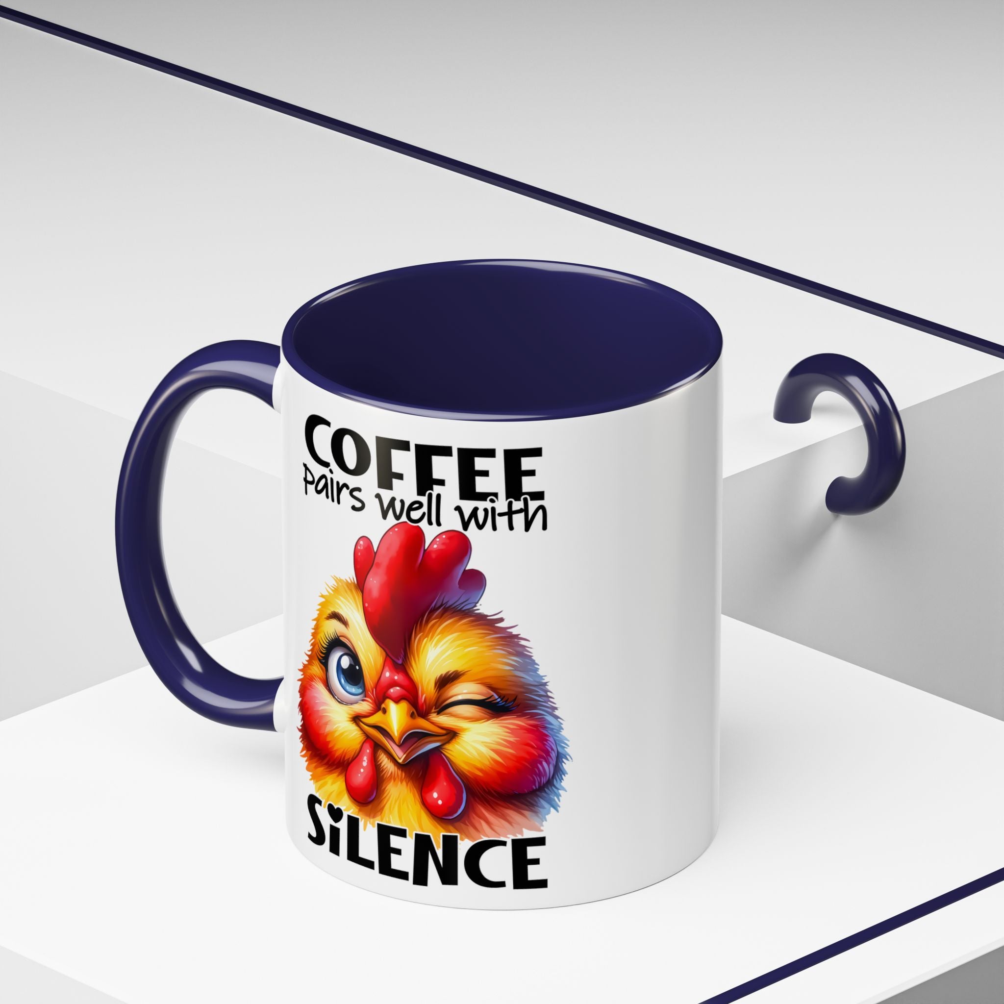 Coffee Pairs Well with Silence – Winking Chick Mug