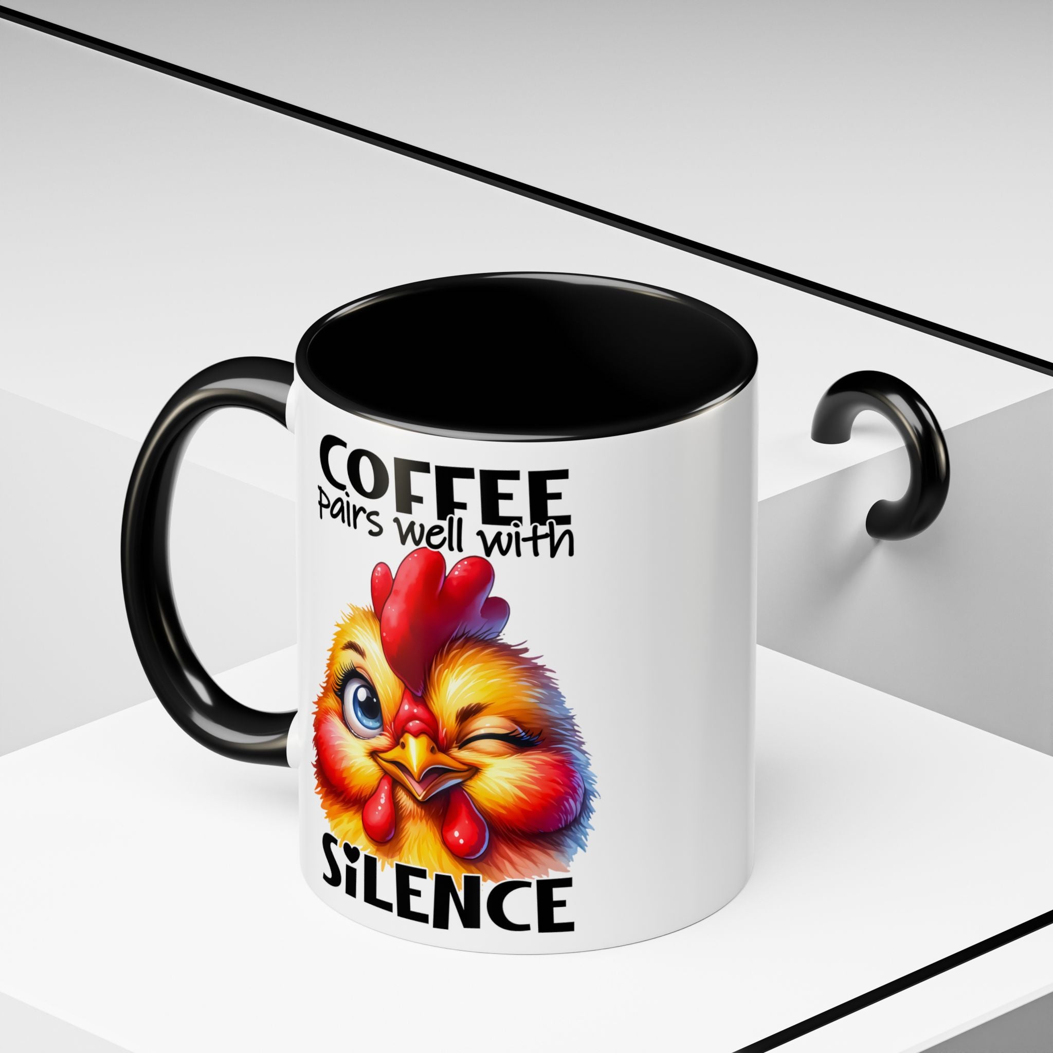 Coffee Pairs Well with Silence – Winking Chick Mug