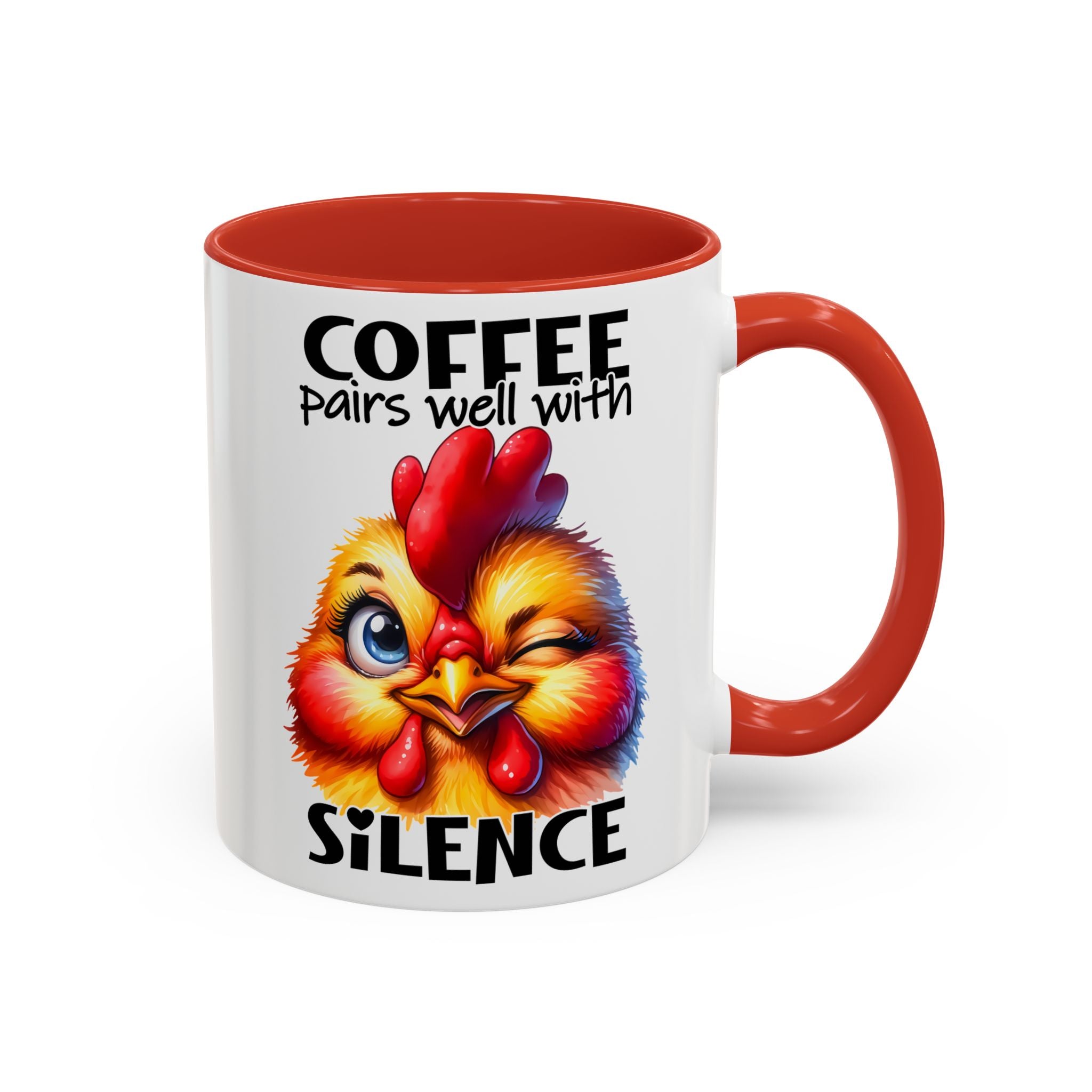 Coffee Pairs Well with Silence – Winking Chick Mug