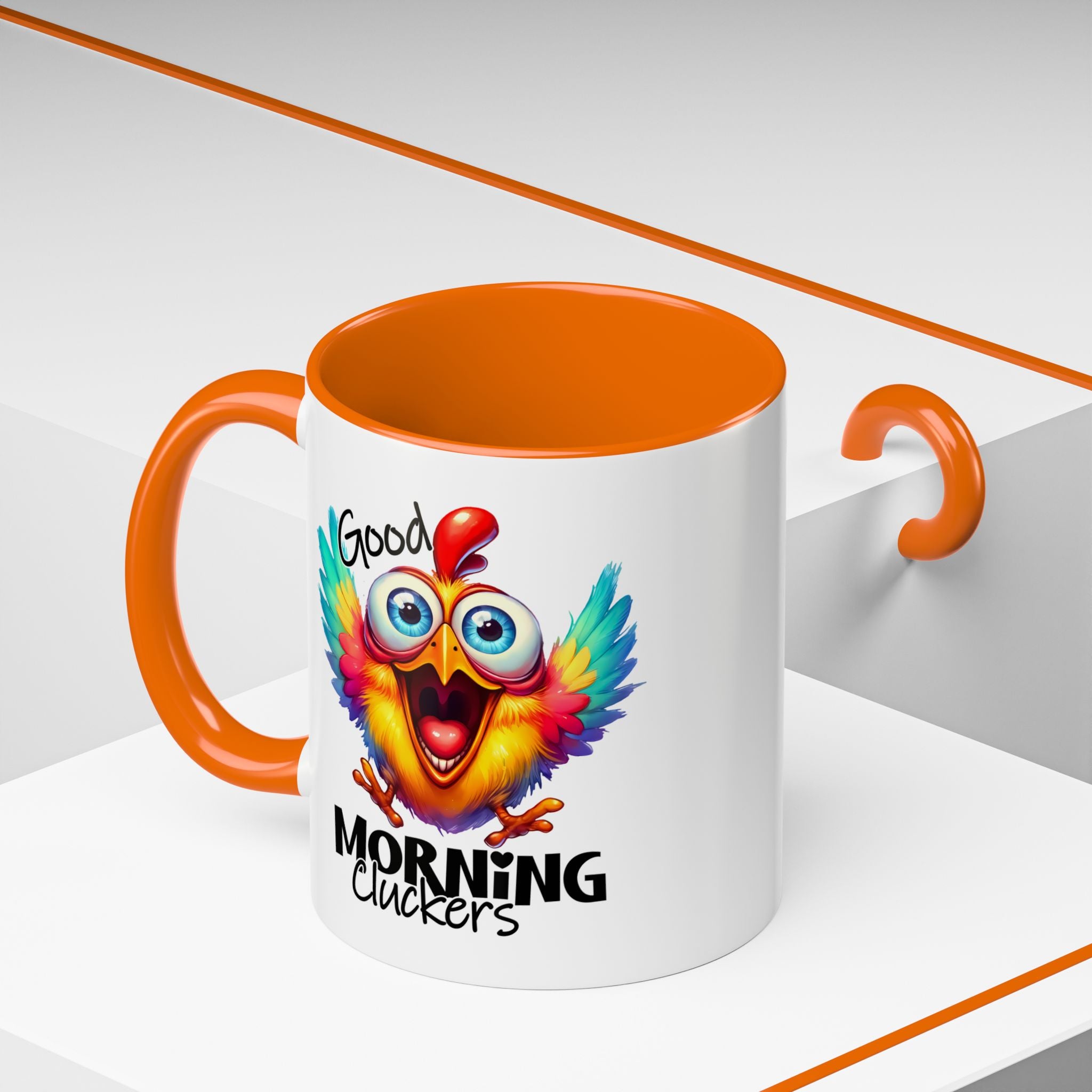 Good Morning Cluckers – Cheerful Chicken Mug