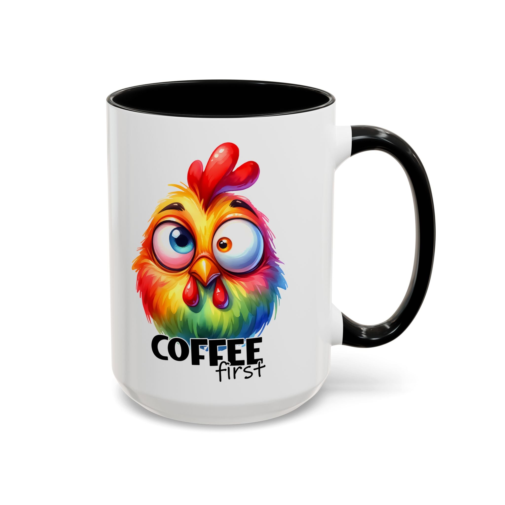 Coffee First – Colorful Chicken Mug