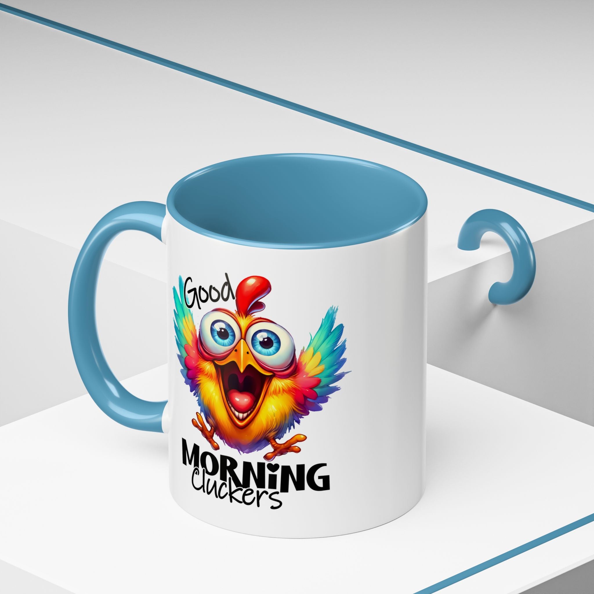 Good Morning Cluckers – Cheerful Chicken Mug