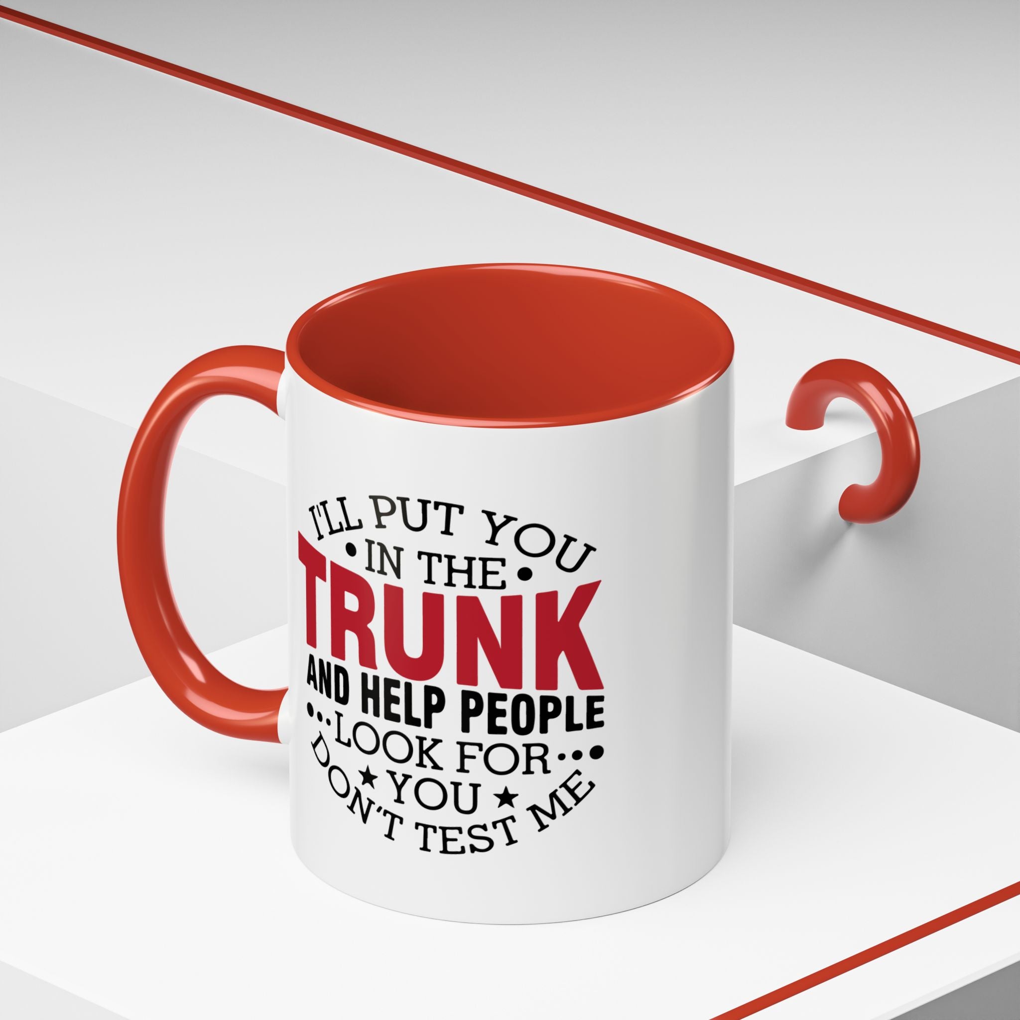 Dark Humor Coffee Mug – 11oz & 15oz Funny Threat Quote, Colorful Interior