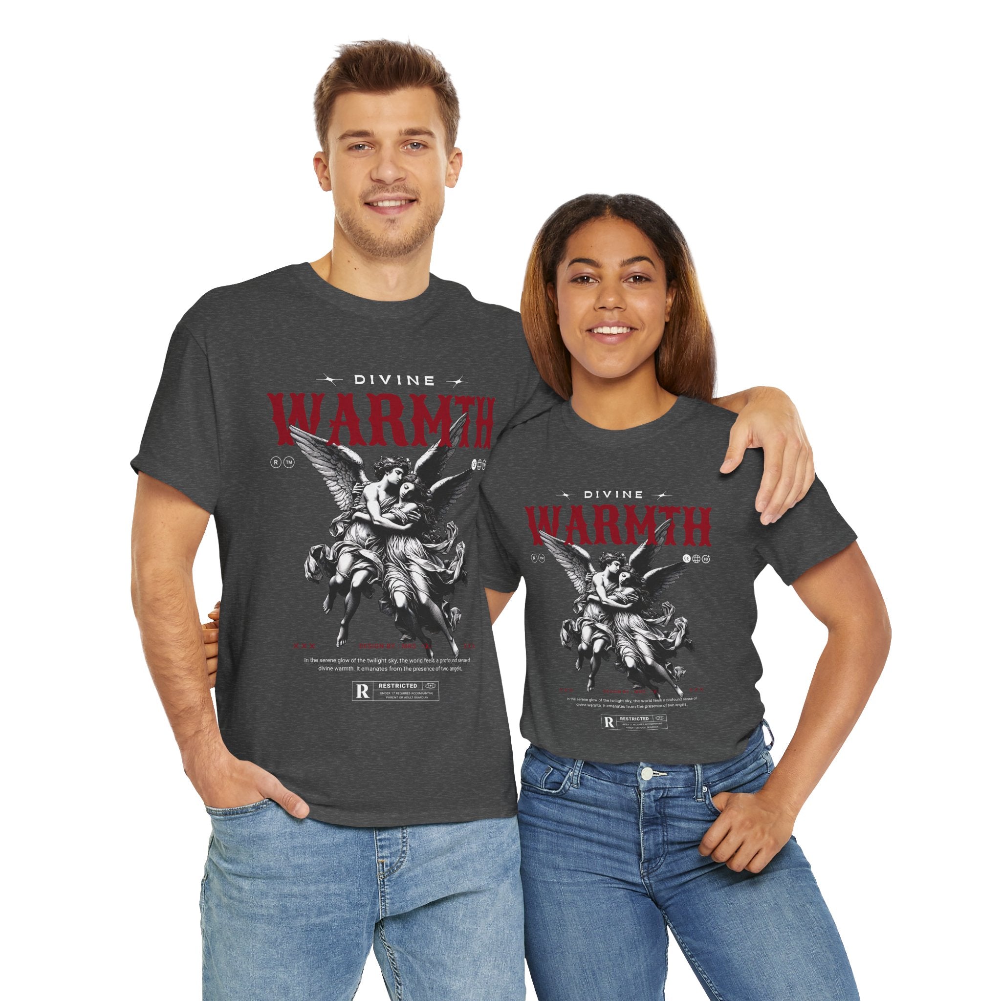 Divine Warmth: Angelic Embrace T-Shirt Design