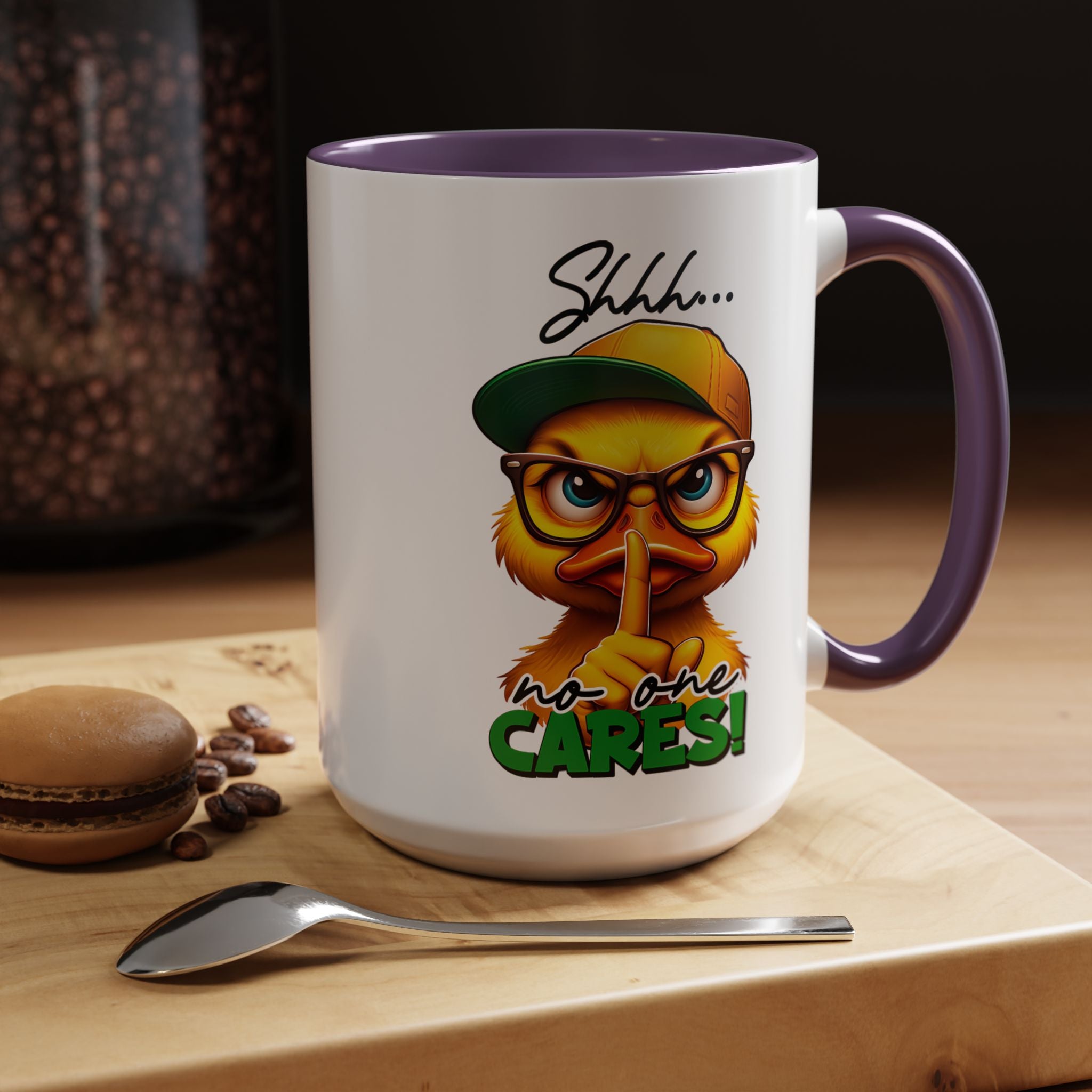Shhh… No One Cares Duckling Mug