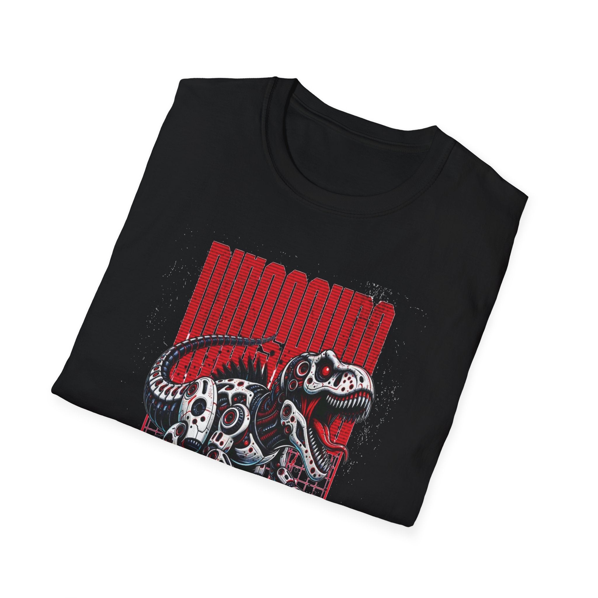 T-Rex Loading – Red Mechanical Dino Tee
