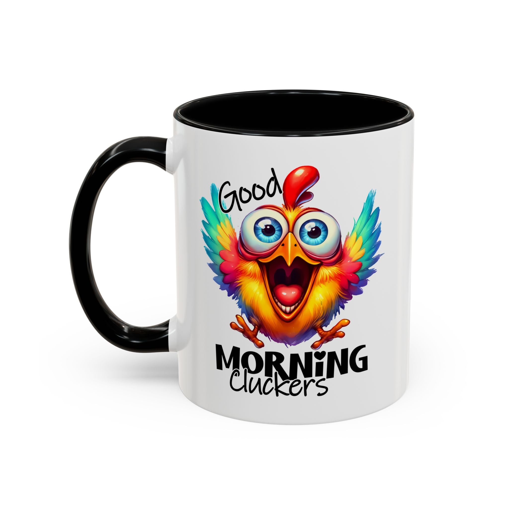 Good Morning Cluckers – Cheerful Chicken Mug