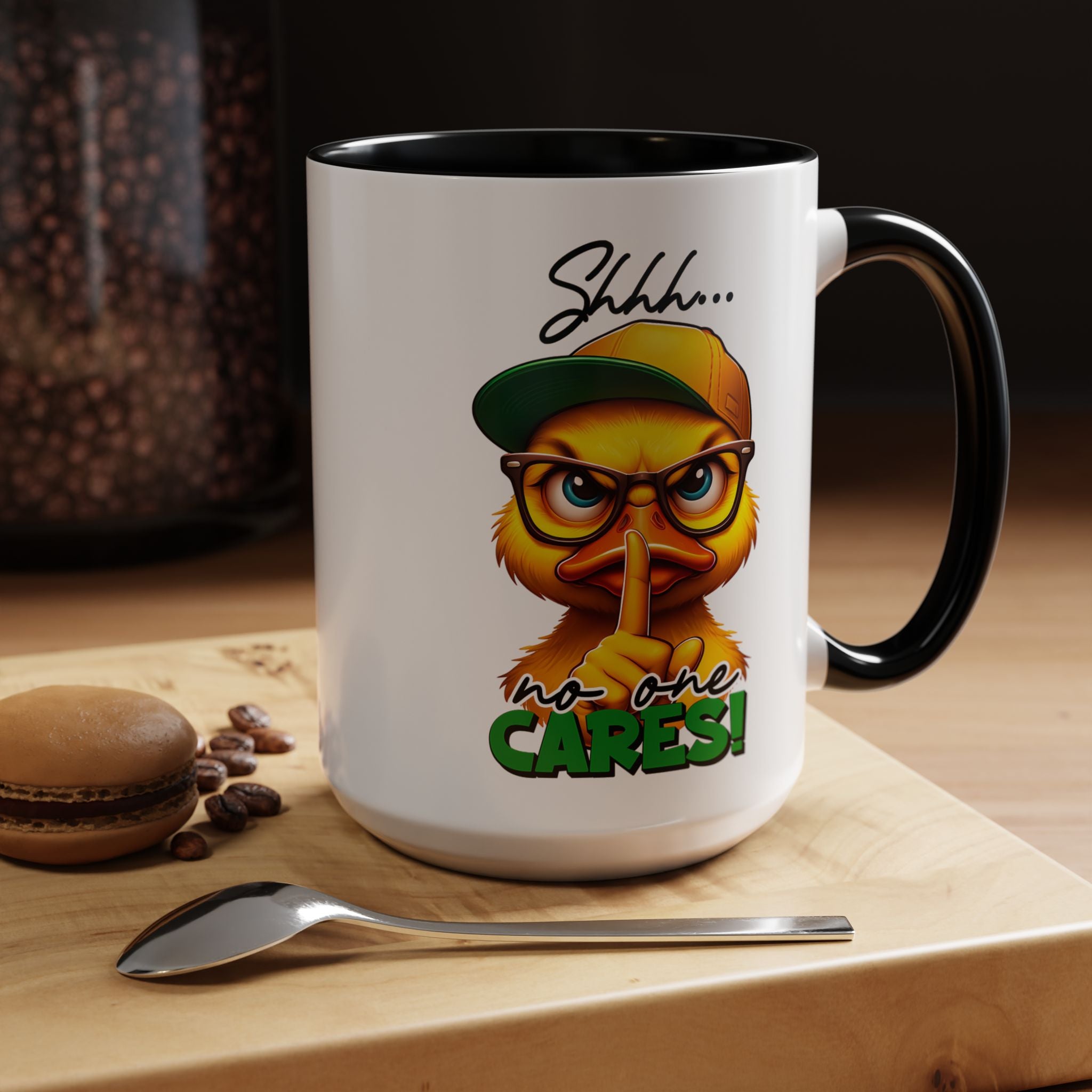 Shhh… No One Cares Duckling Mug