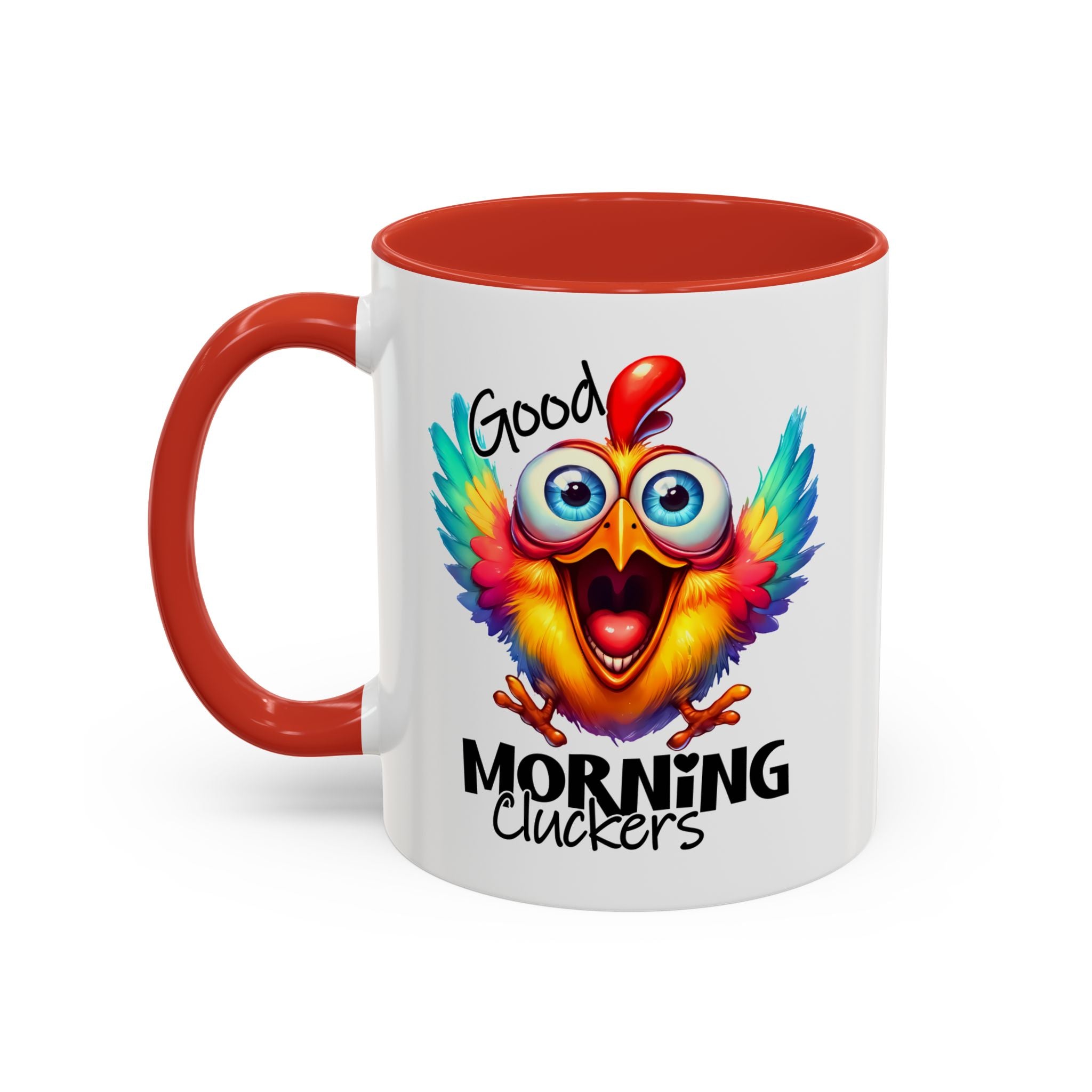 Good Morning Cluckers – Cheerful Chicken Mug