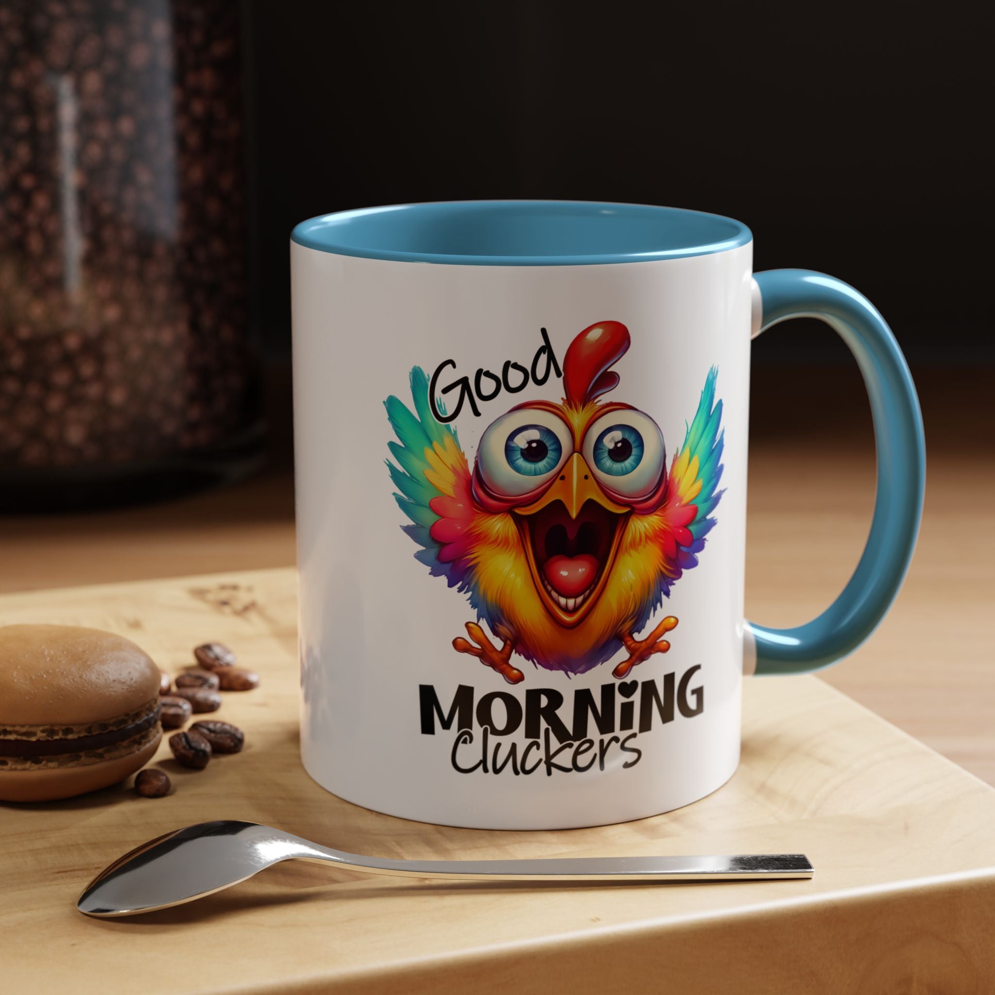 Good Morning Cluckers – Cheerful Chicken Mug