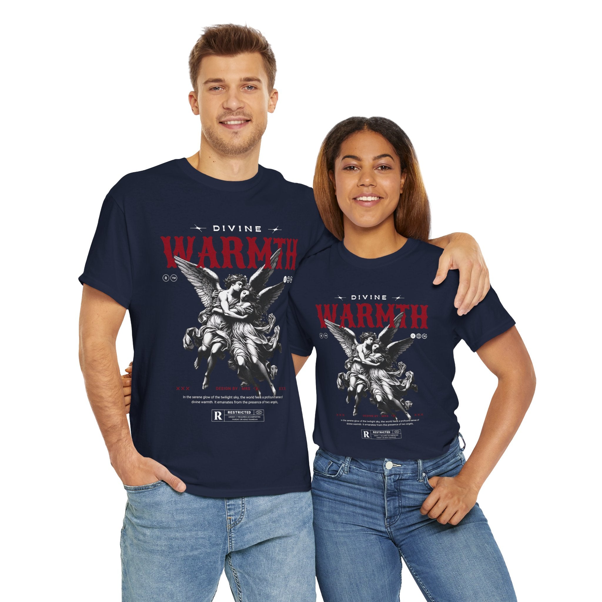 Divine Warmth: Angelic Embrace T-Shirt Design