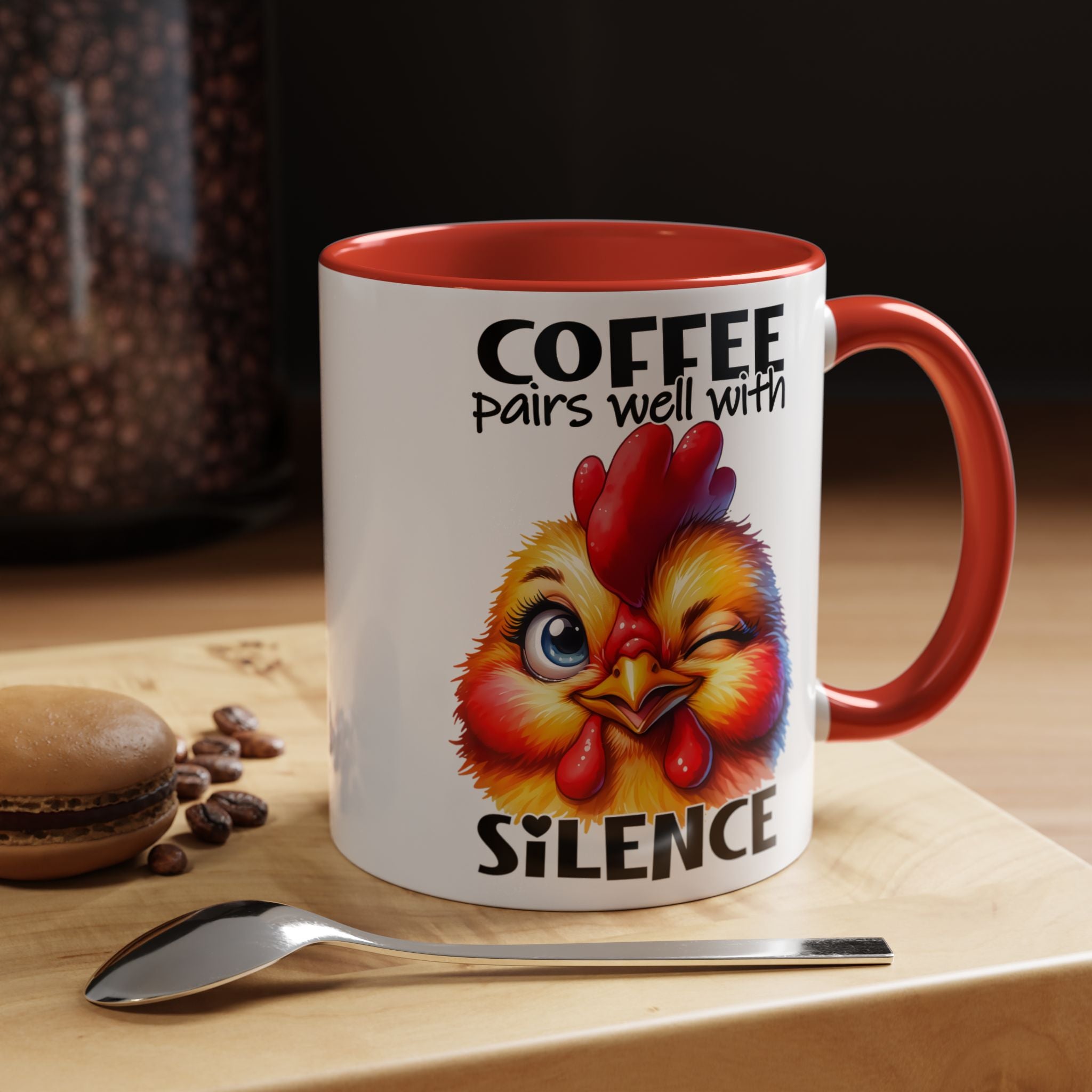 Coffee Pairs Well with Silence – Winking Chick Mug
