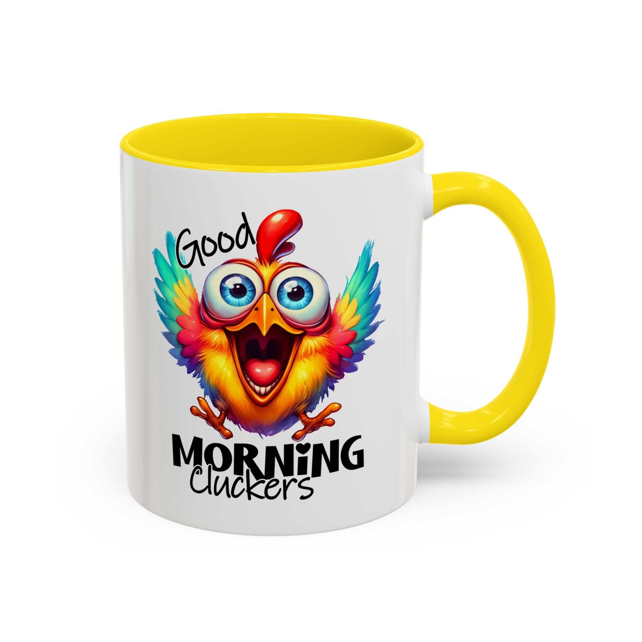 Good Morning Cluckers – Cheerful Chicken Mug
