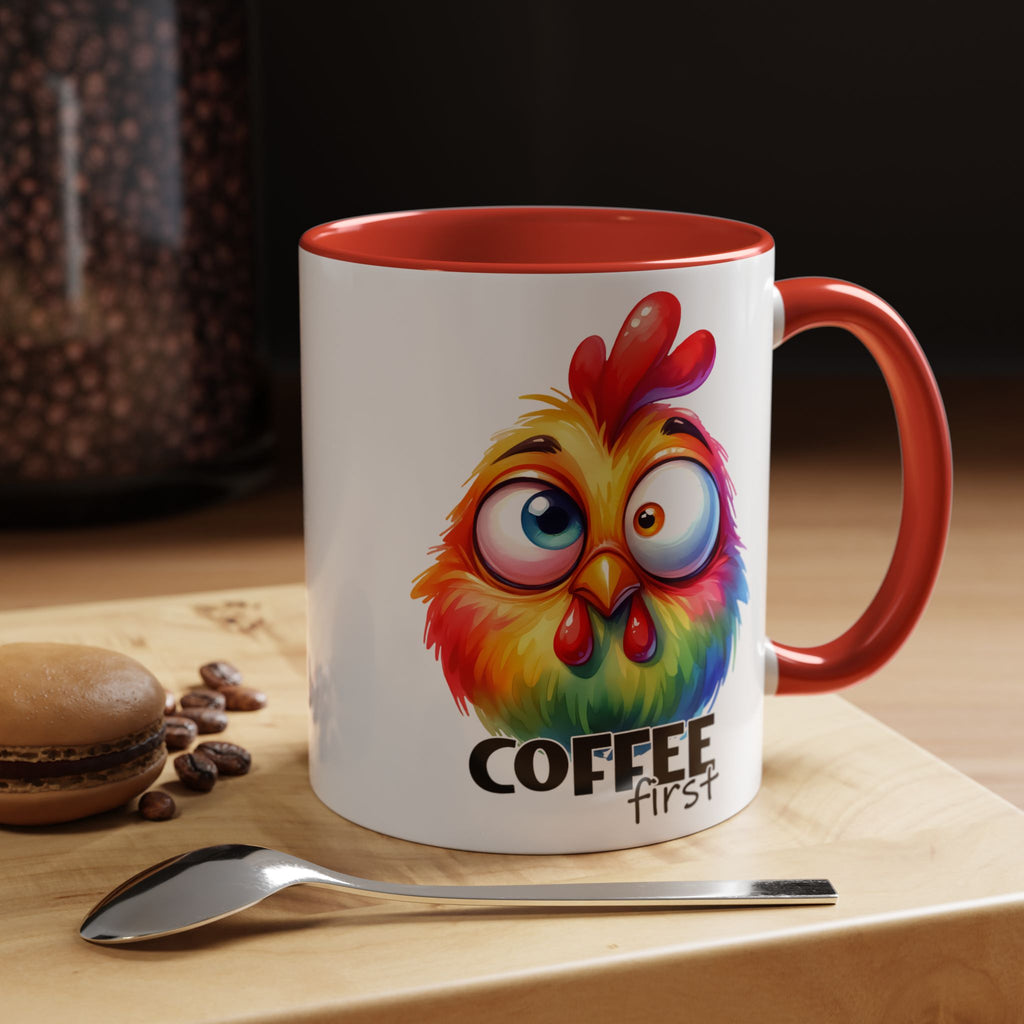 Coffee First – Colorful Chicken Mug