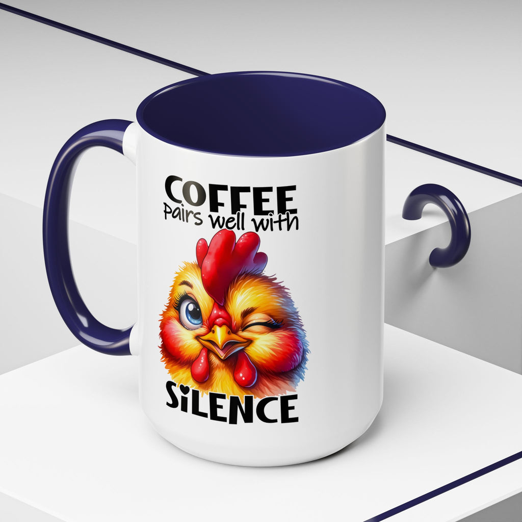 Coffee Pairs Well with Silence – Winking Chick Mug