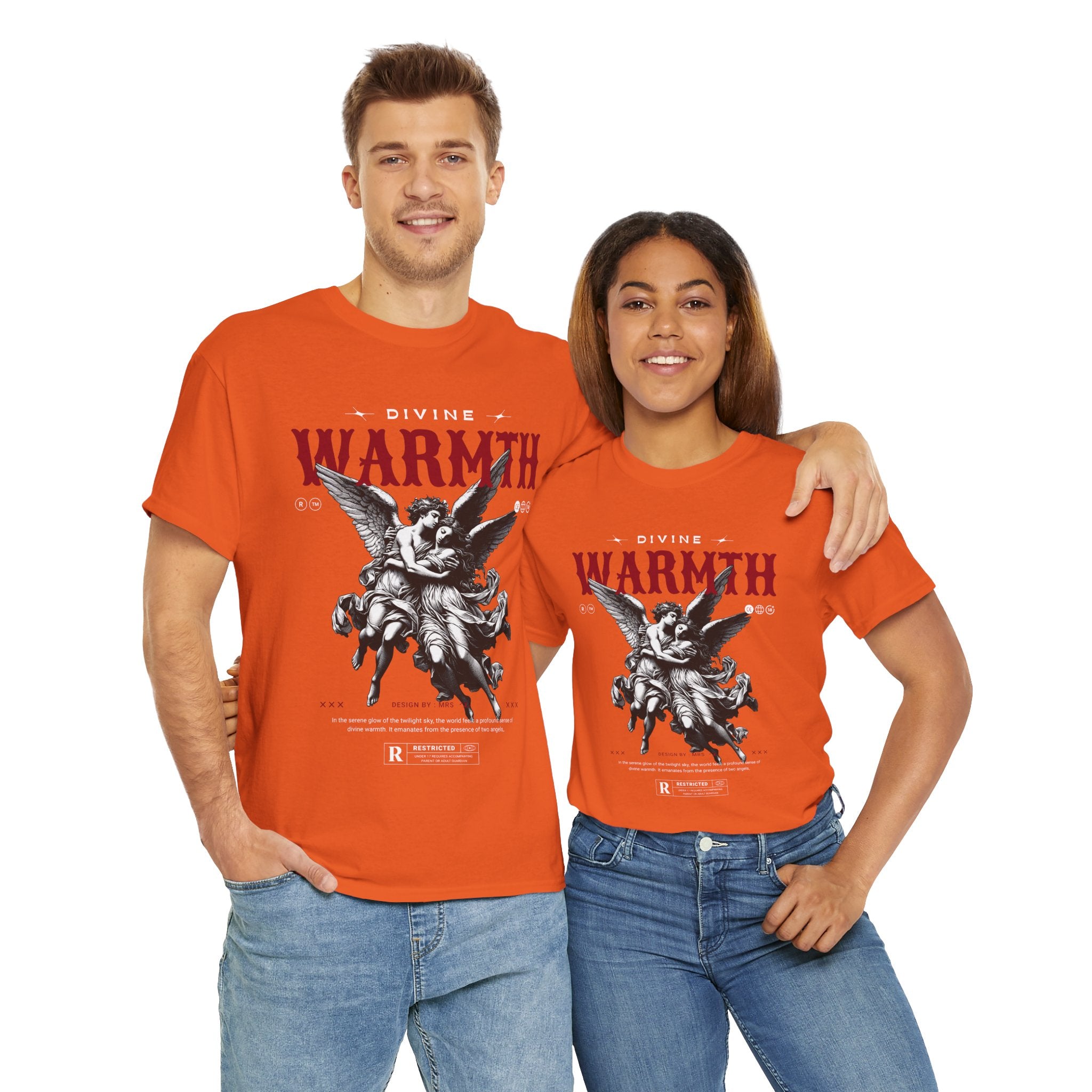 Divine Warmth: Angelic Embrace T-Shirt Design