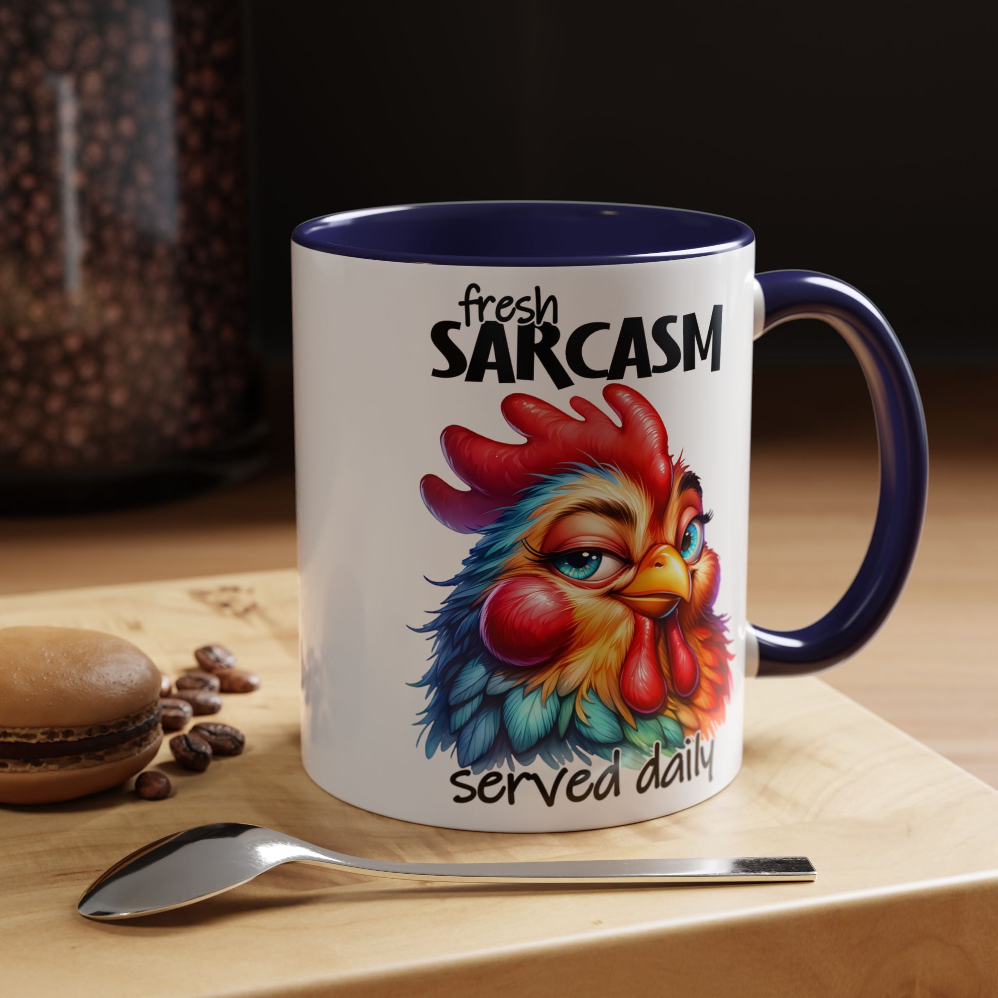 Fresh Sarcasm Served Daily – Chubby Chicken Mug