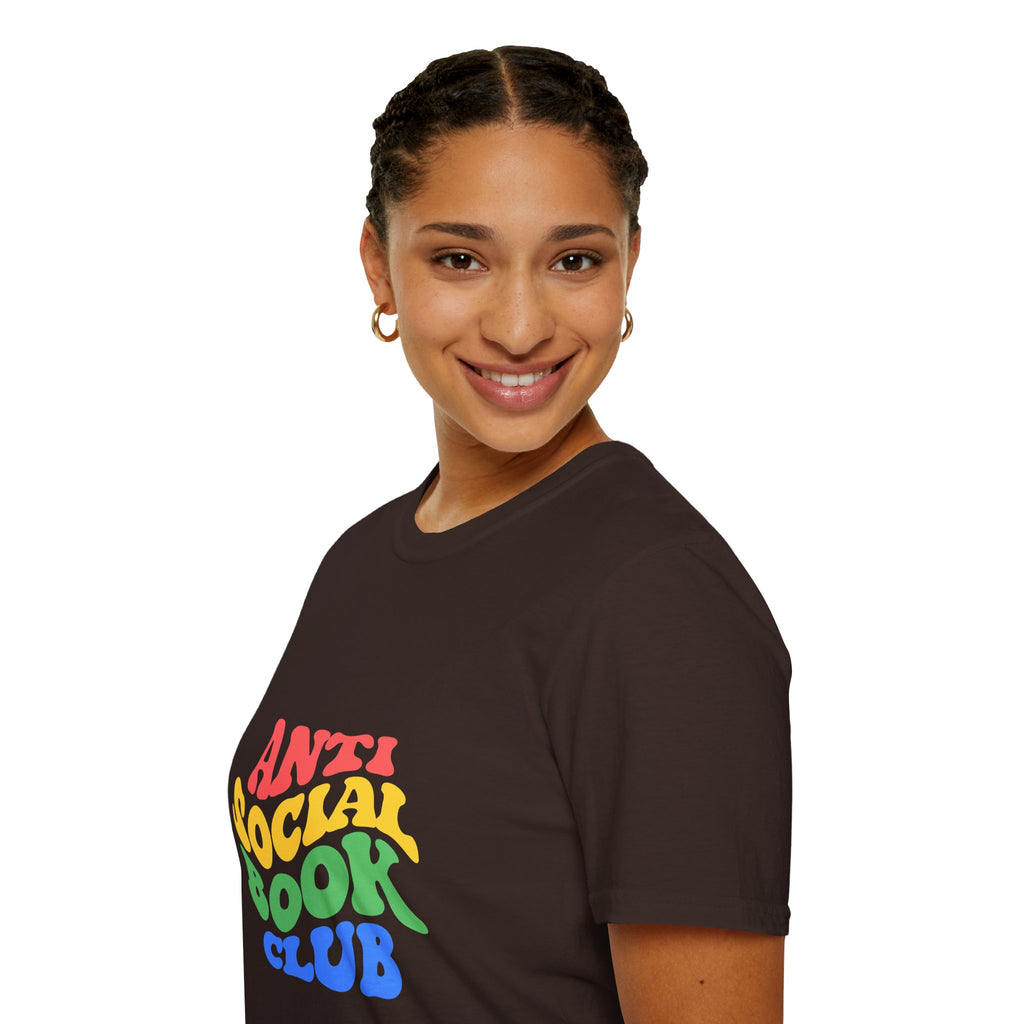 Anti Social Book Club T-Shirt – Funny Reading Graphic Tee, Introvert Book Lover Shirt, Unisex Literary