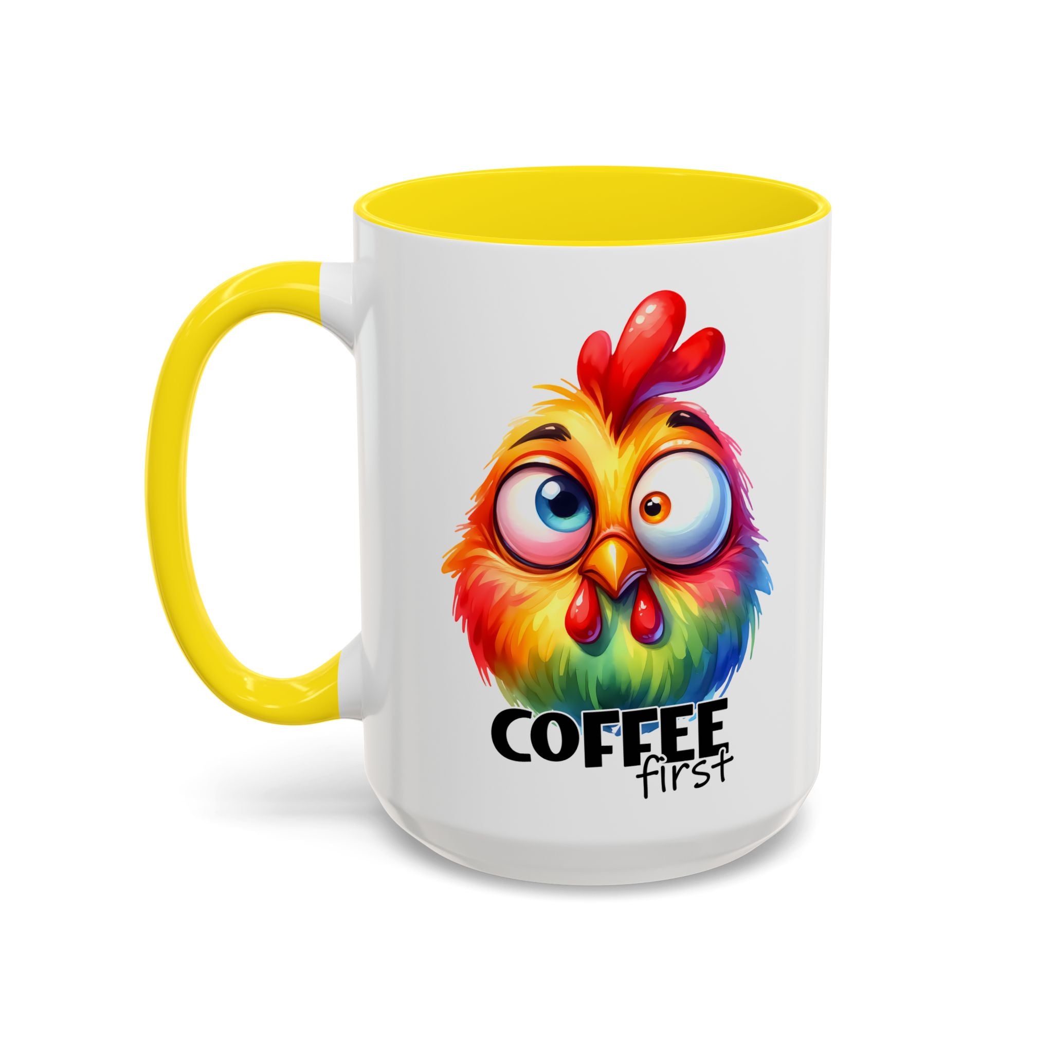 Coffee First – Colorful Chicken Mug