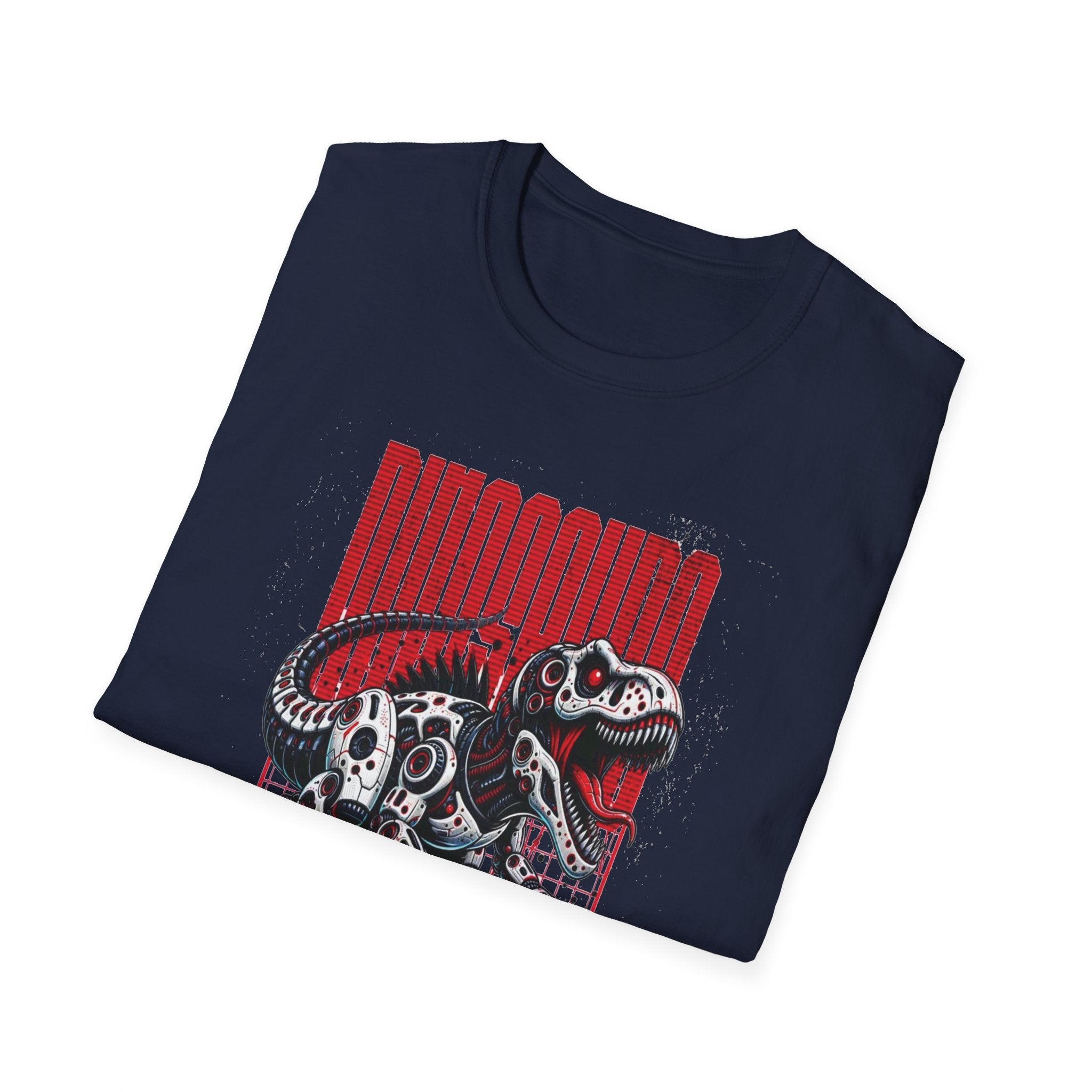 T-Rex Loading – Red Mechanical Dino Tee