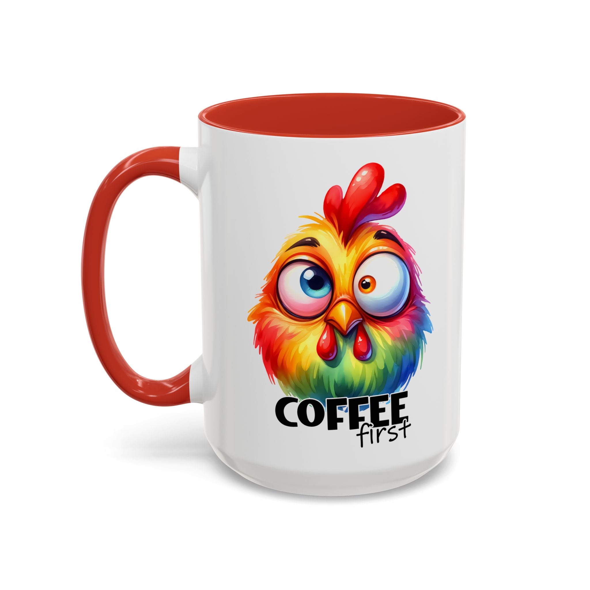 Coffee First – Colorful Chicken Mug