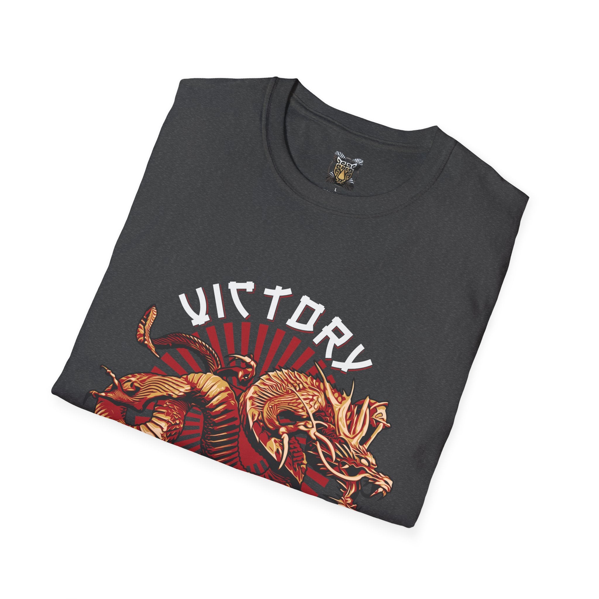 Victory or Death T-Shirt – Epic Dragon & Rising Sun Design for Fantasy, Samurai, and Warrior Fans
