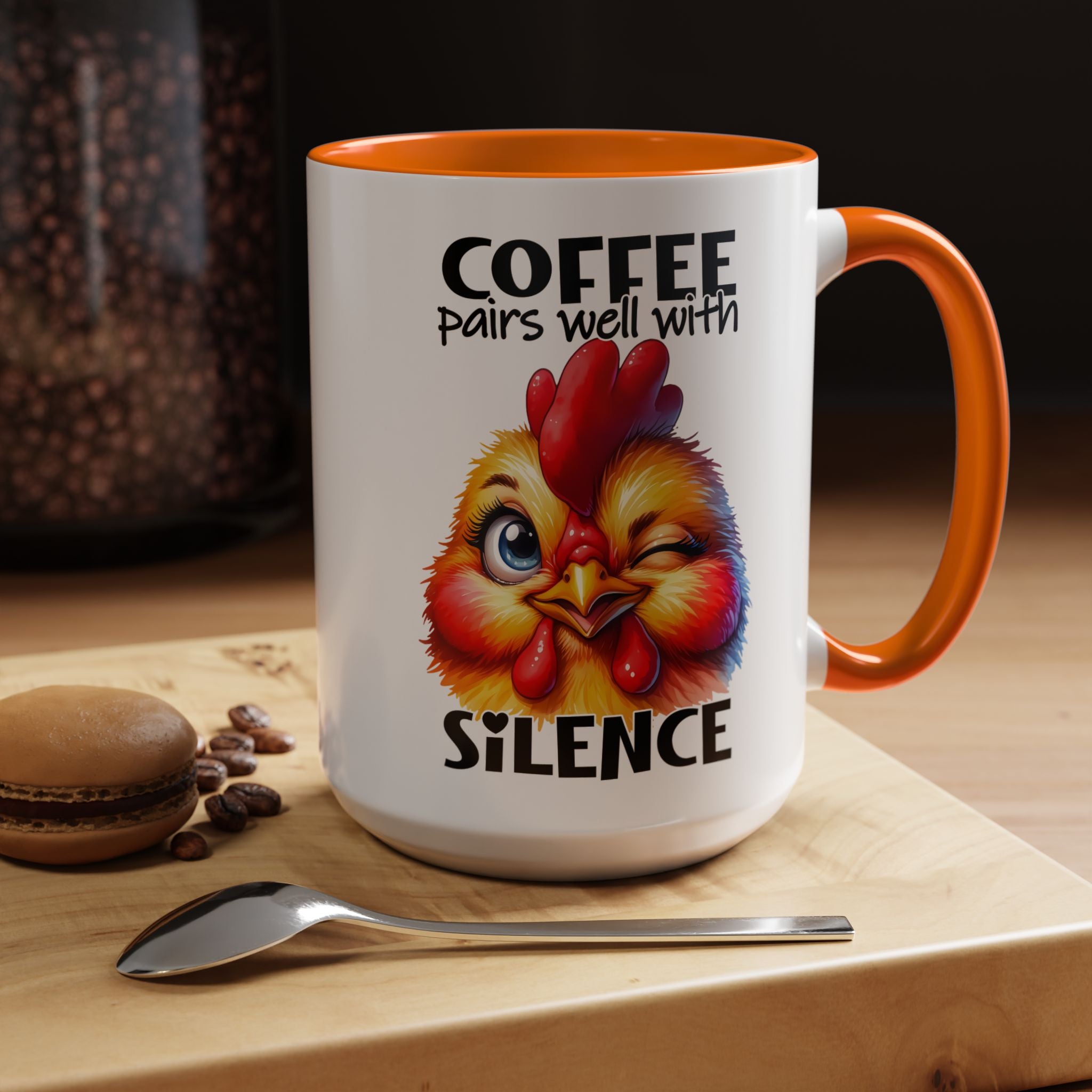 Coffee Pairs Well with Silence – Winking Chick Mug