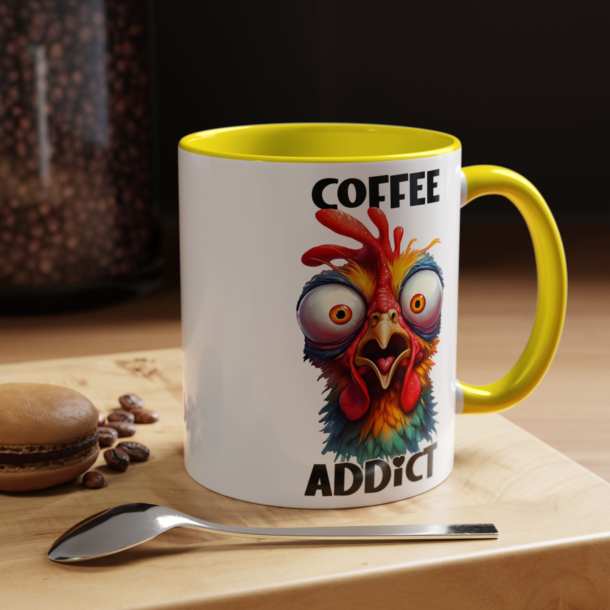 Coffee Addict – Perplexed Chicken Mug