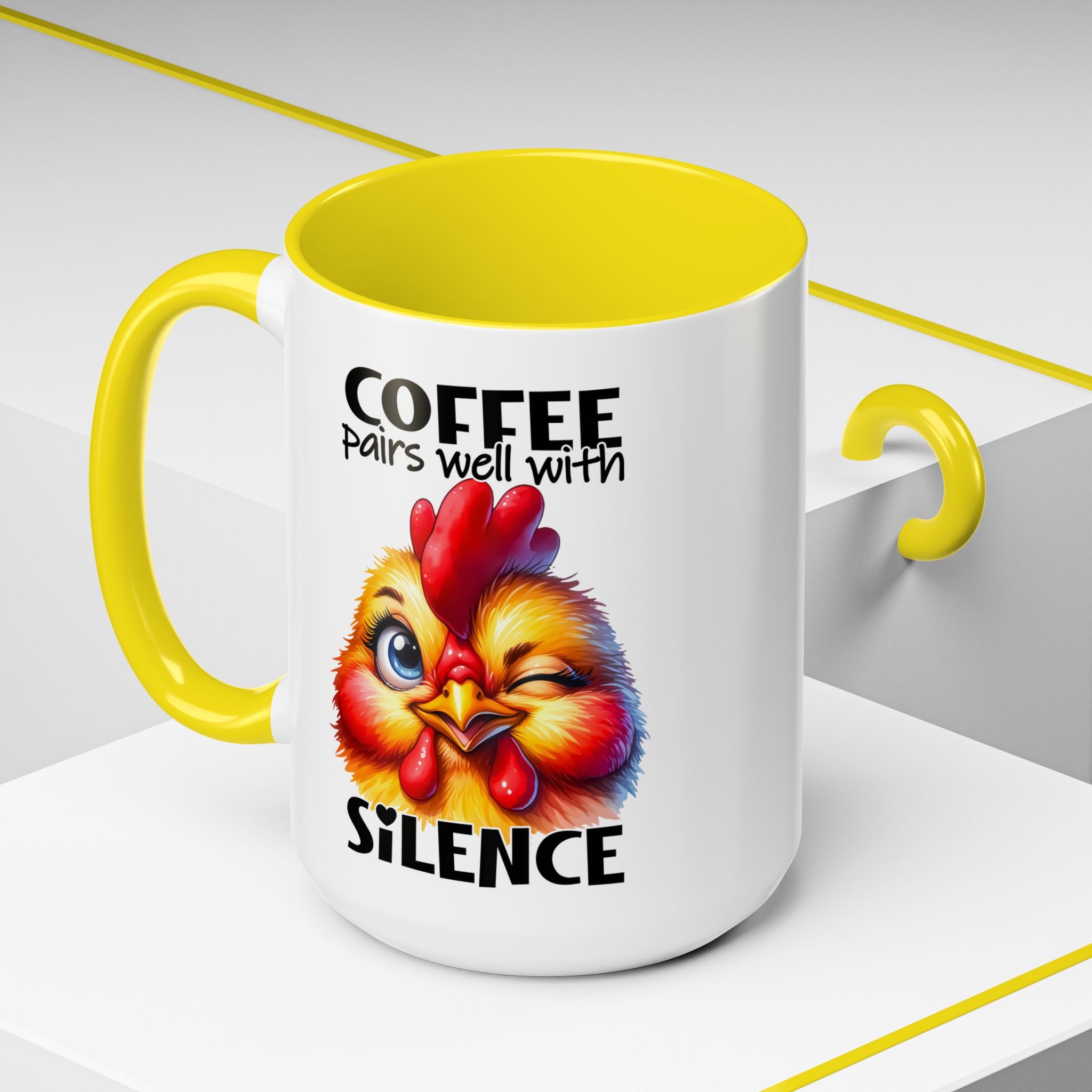 Coffee Pairs Well with Silence – Winking Chick Mug