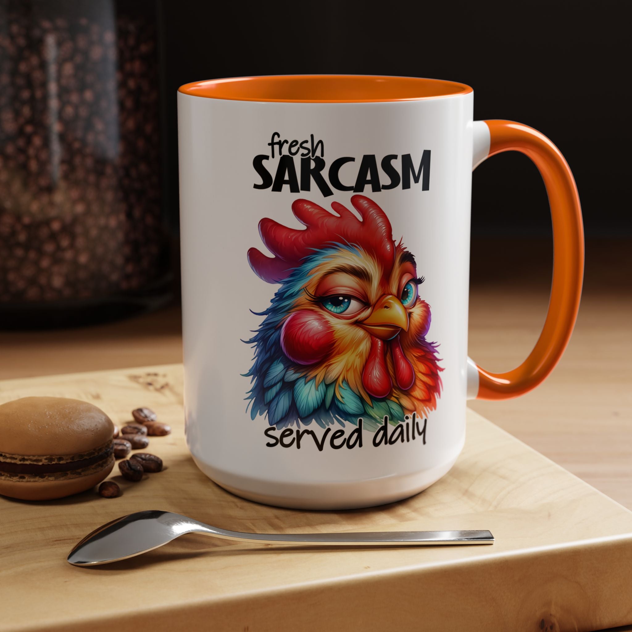 Fresh Sarcasm Served Daily – Chubby Chicken Mug