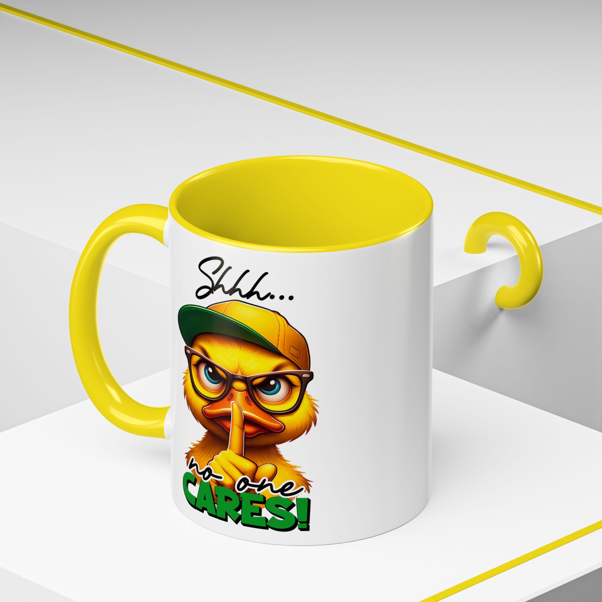 Shhh… No One Cares Duckling Mug