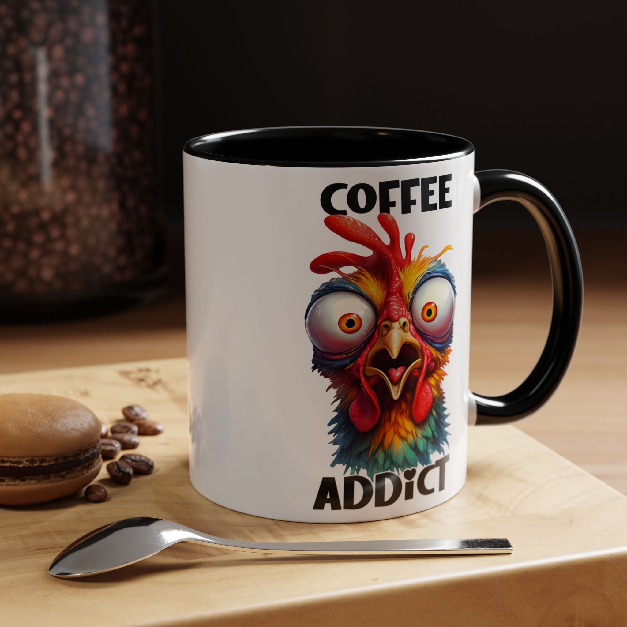 Coffee Addict – Perplexed Chicken Mug