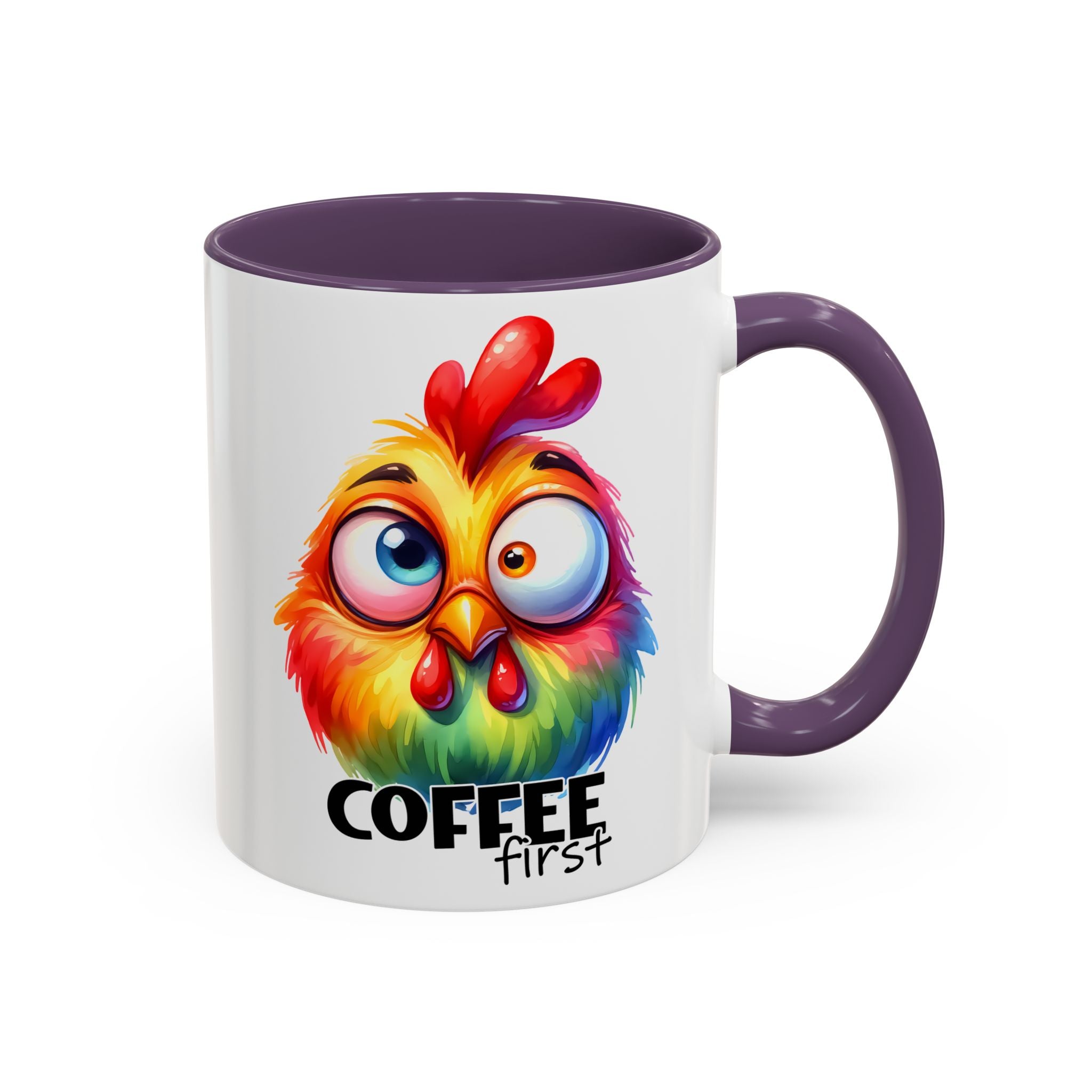 Coffee First – Colorful Chicken Mug