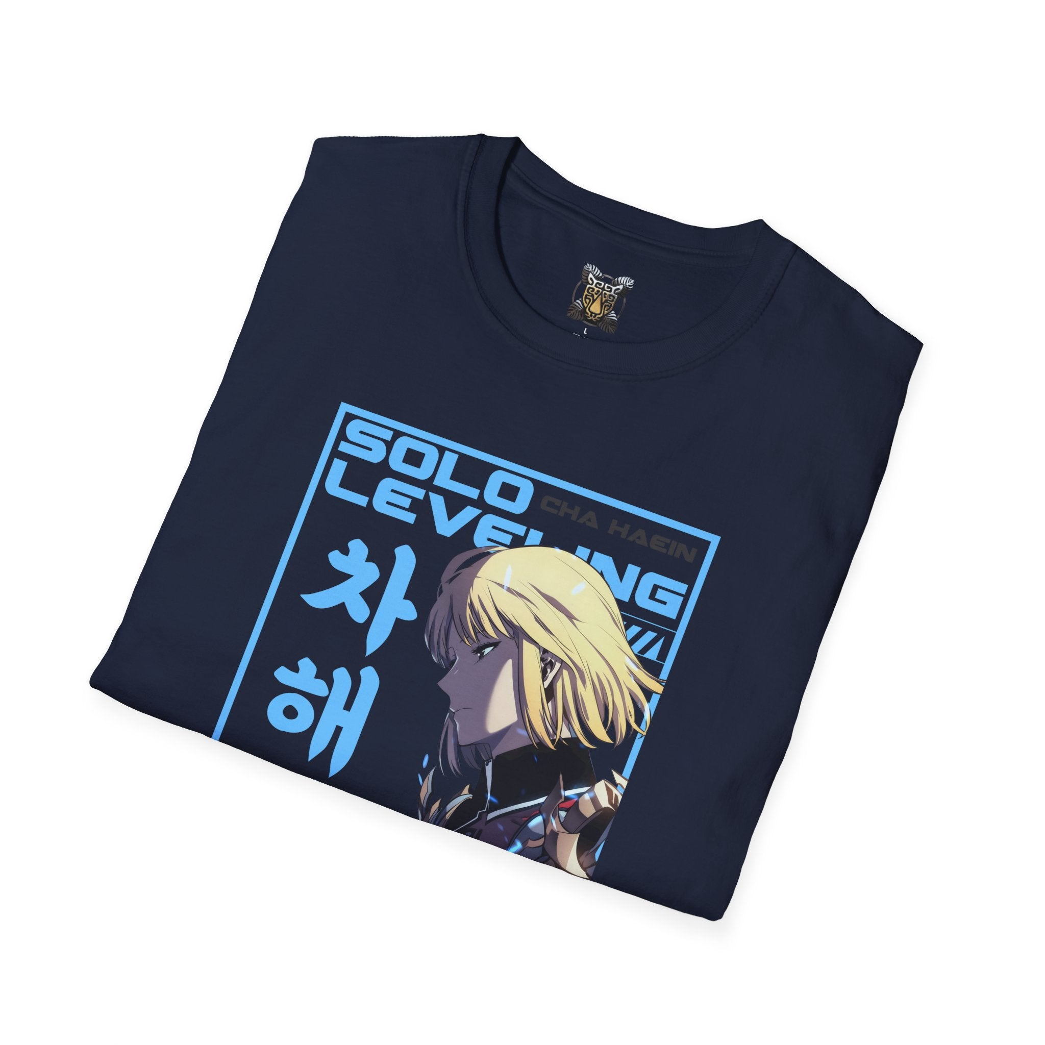 Solo Leveling Cha Hae-In Anime T-Shirt – Black Graphic Tee for Fans