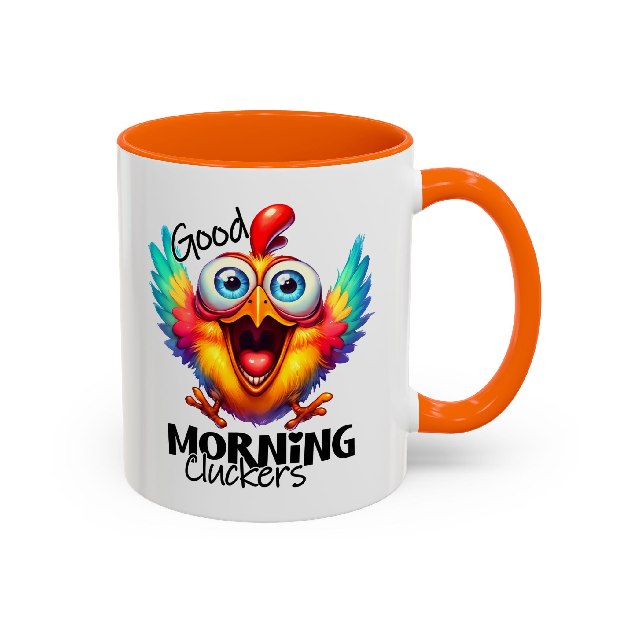 Good Morning Cluckers – Cheerful Chicken Mug