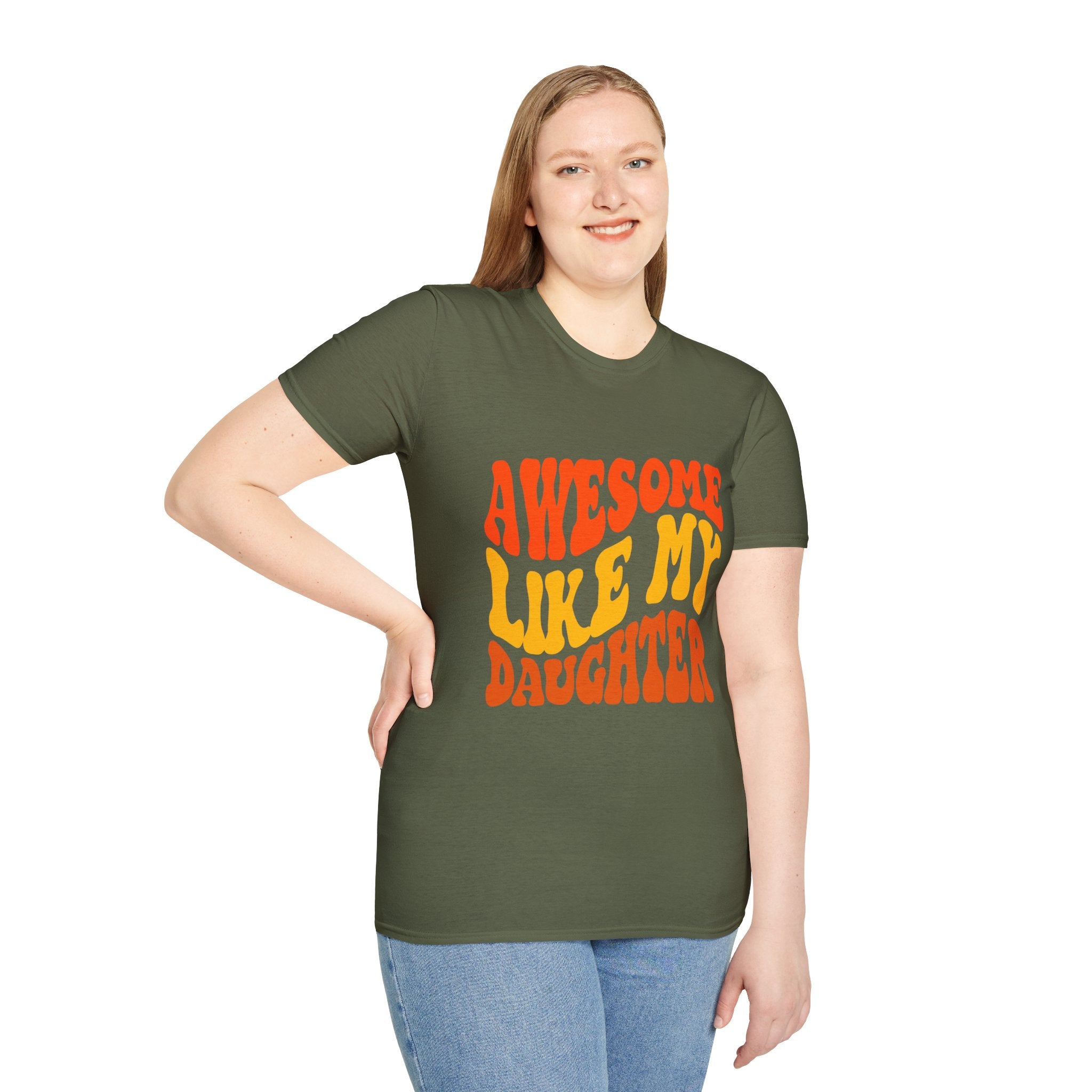 Awesome Like My Daughter T-Shirt – Funny Dad & Mom Graphic Tee, Proud Parent Shirt, Unisex Family Gift Apparel