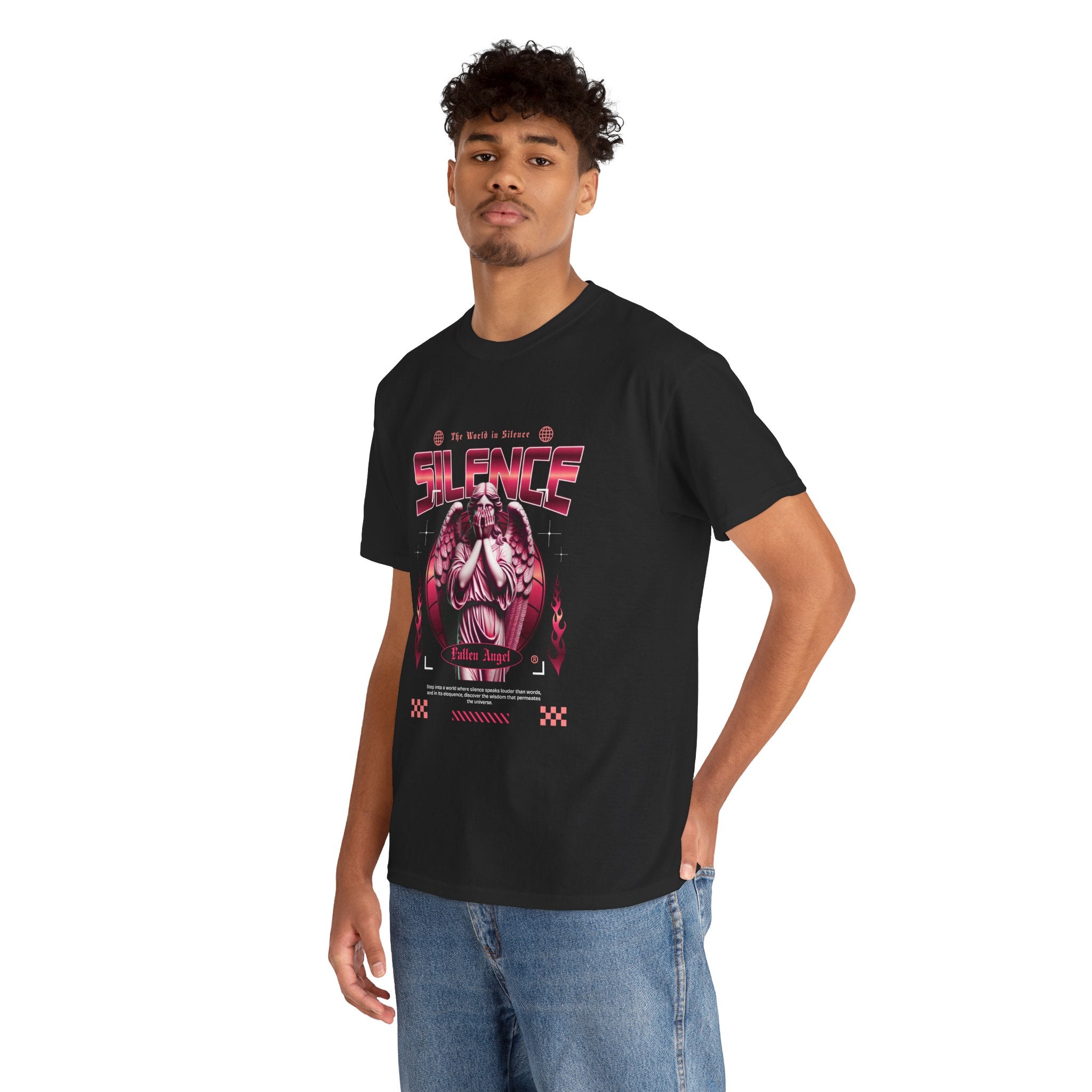 Echoes of Silence: Fallen Angel Streetwear Art