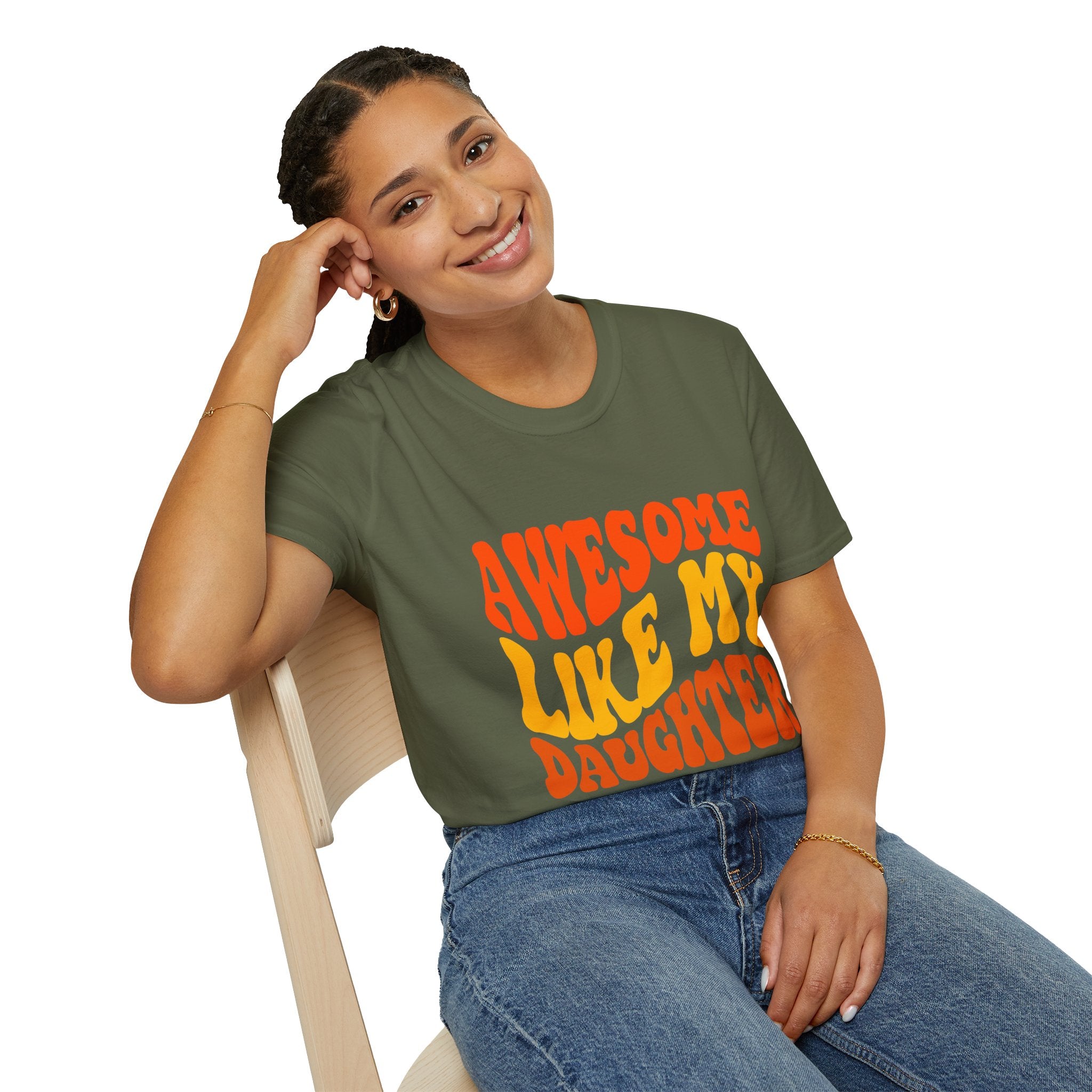 Awesome Like My Daughter T-Shirt – Funny Dad & Mom Graphic Tee, Proud Parent Shirt, Unisex Family Gift Apparel