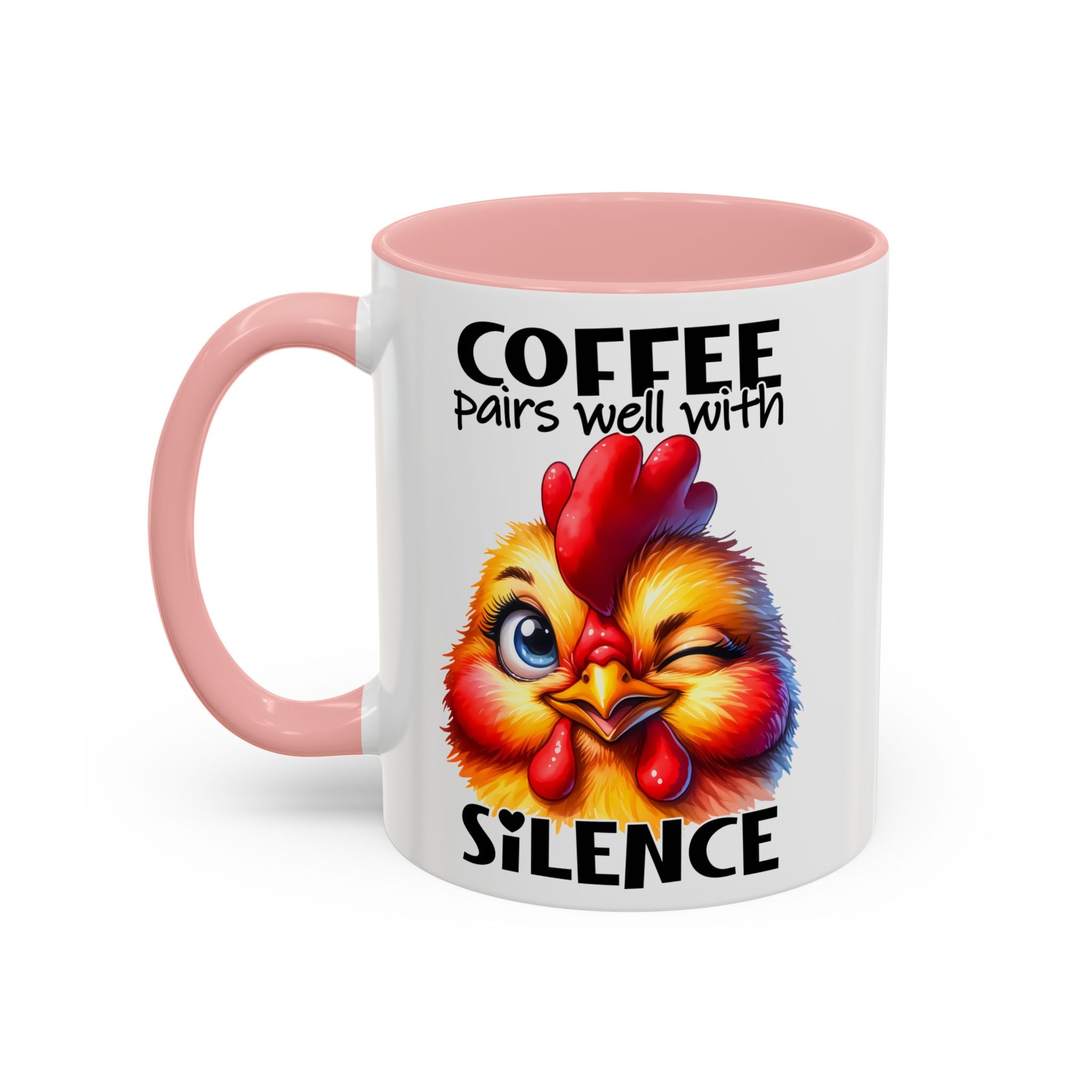 Coffee Pairs Well with Silence – Winking Chick Mug