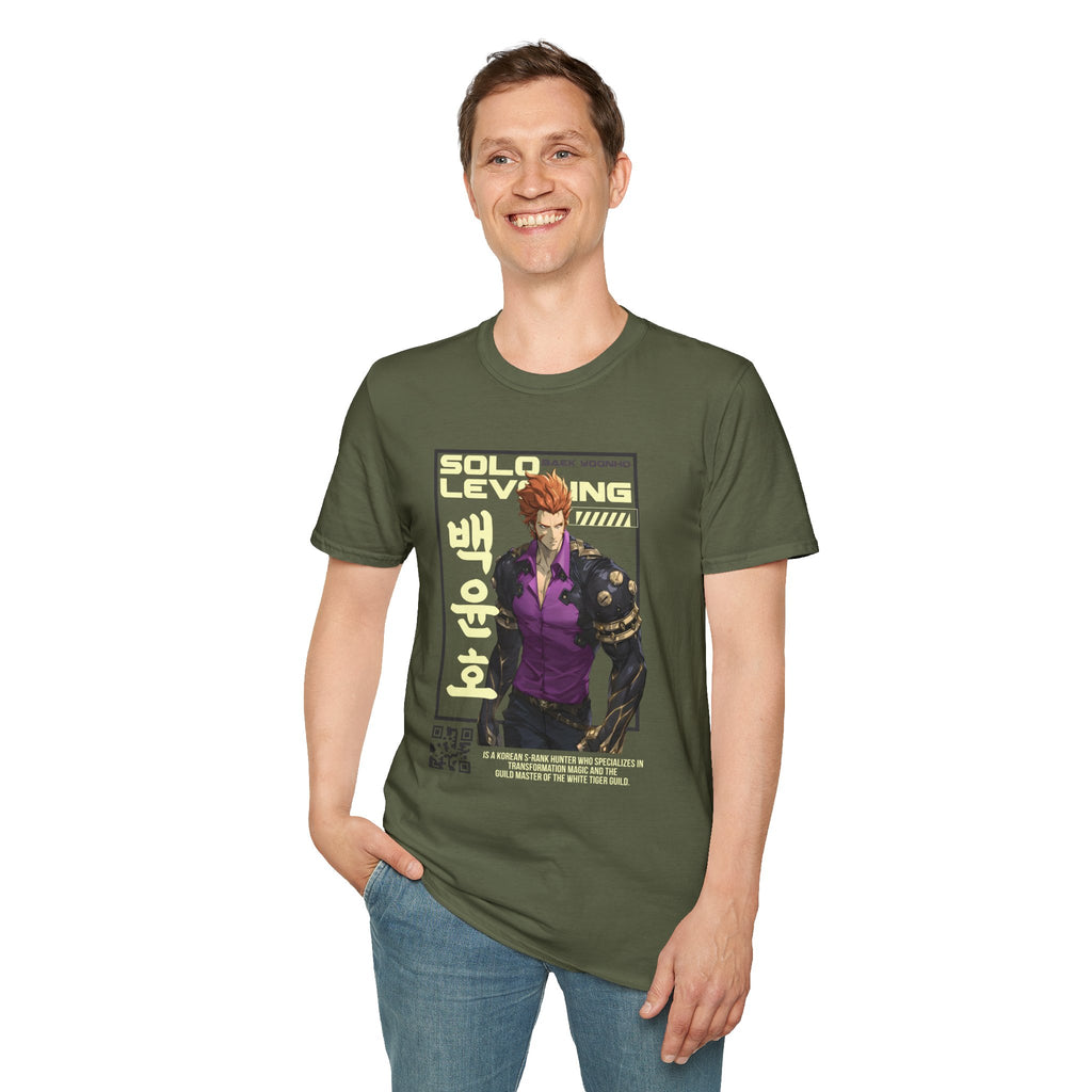 Solo Leveling T-Shirt – Baek Yoonho Anime Graphic Tee for Fans of Manhwa