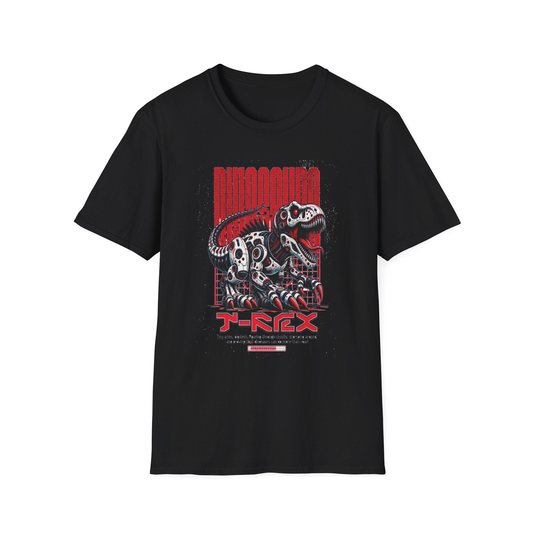 T-Rex Loading – Red Mechanical Dino Tee