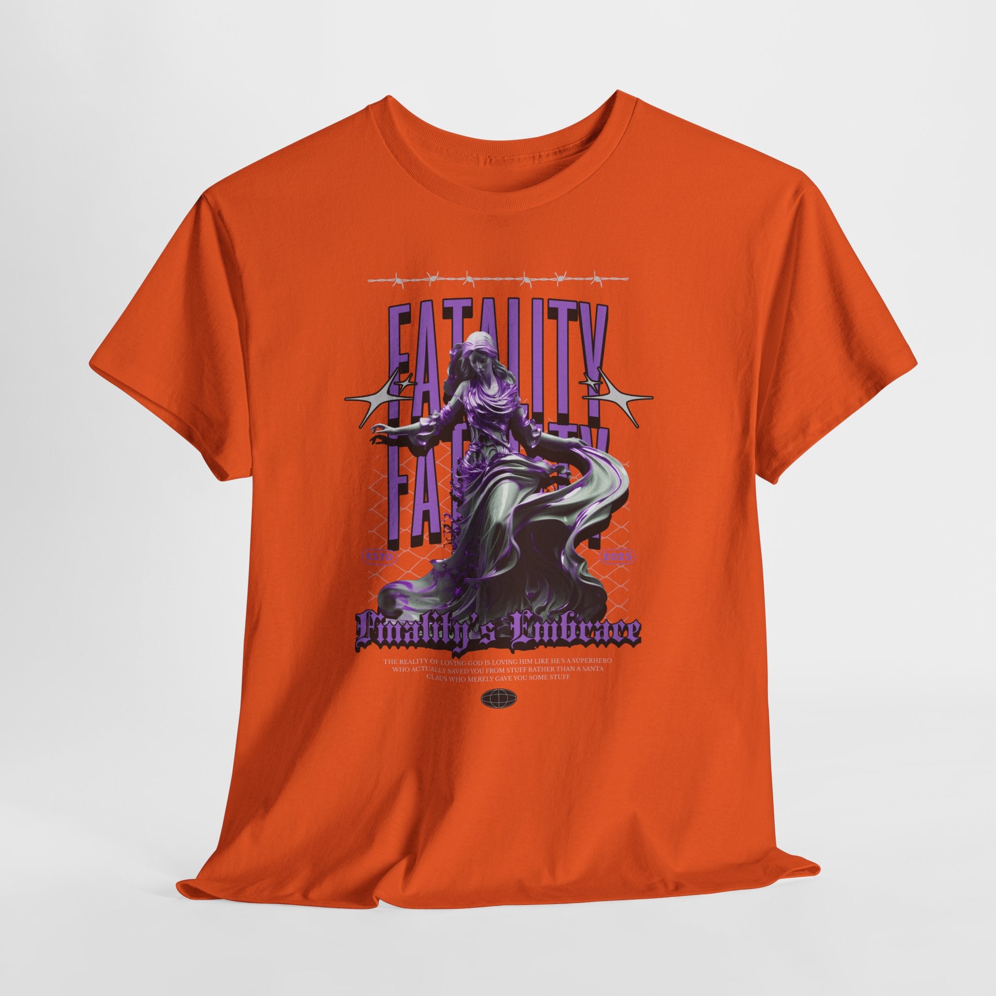 "Fatality's Embrace" Flowing Violet Statue - Gothic Digital Art