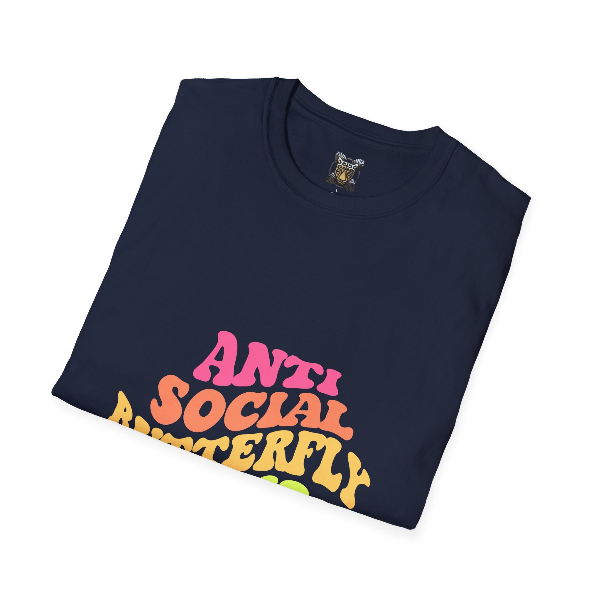Anti Social Butterfly Club T-Shirt – Funny Introvert Graphic Tee, Sarcastic Unisex Shirt, Humor Casual Apparel