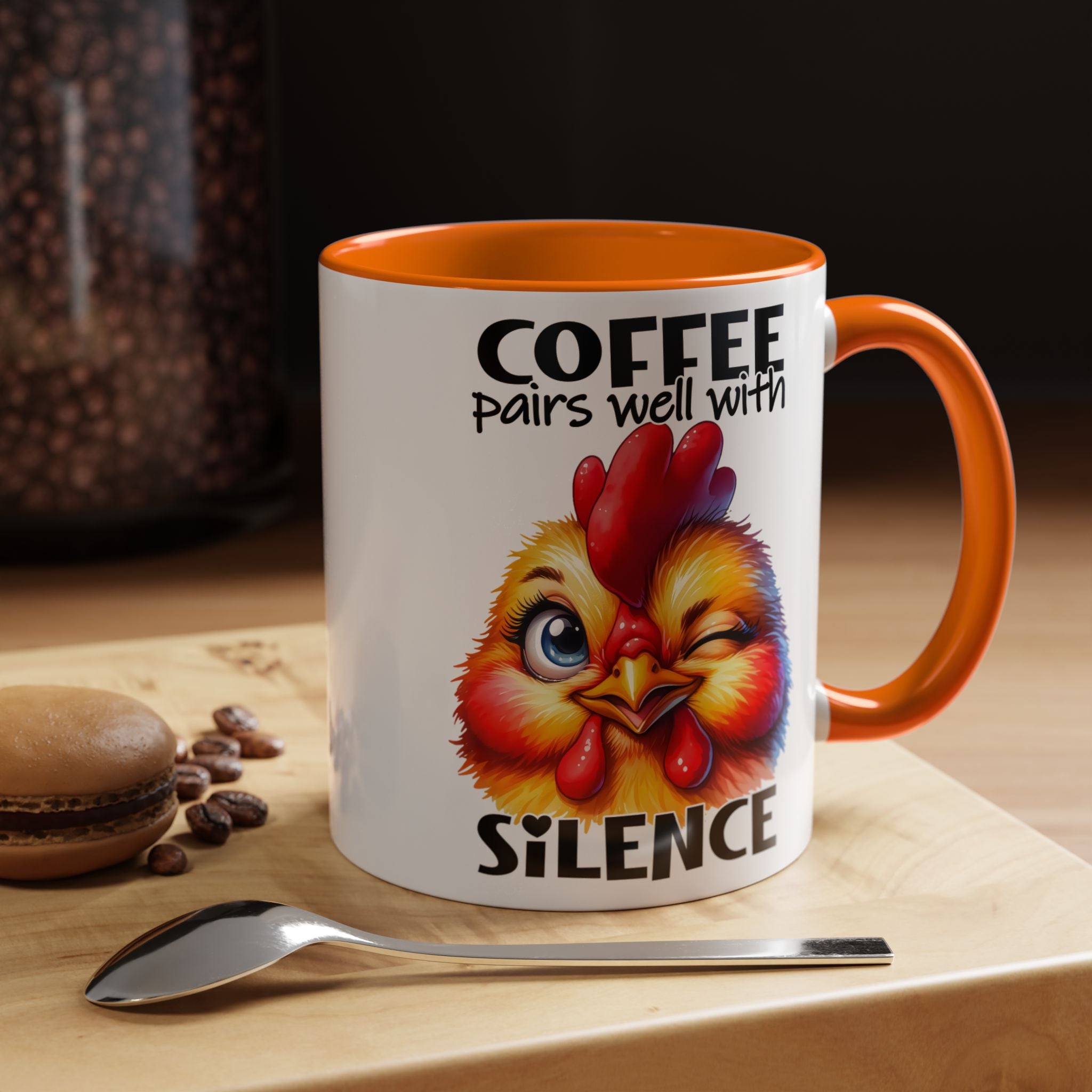 Coffee Pairs Well with Silence – Winking Chick Mug