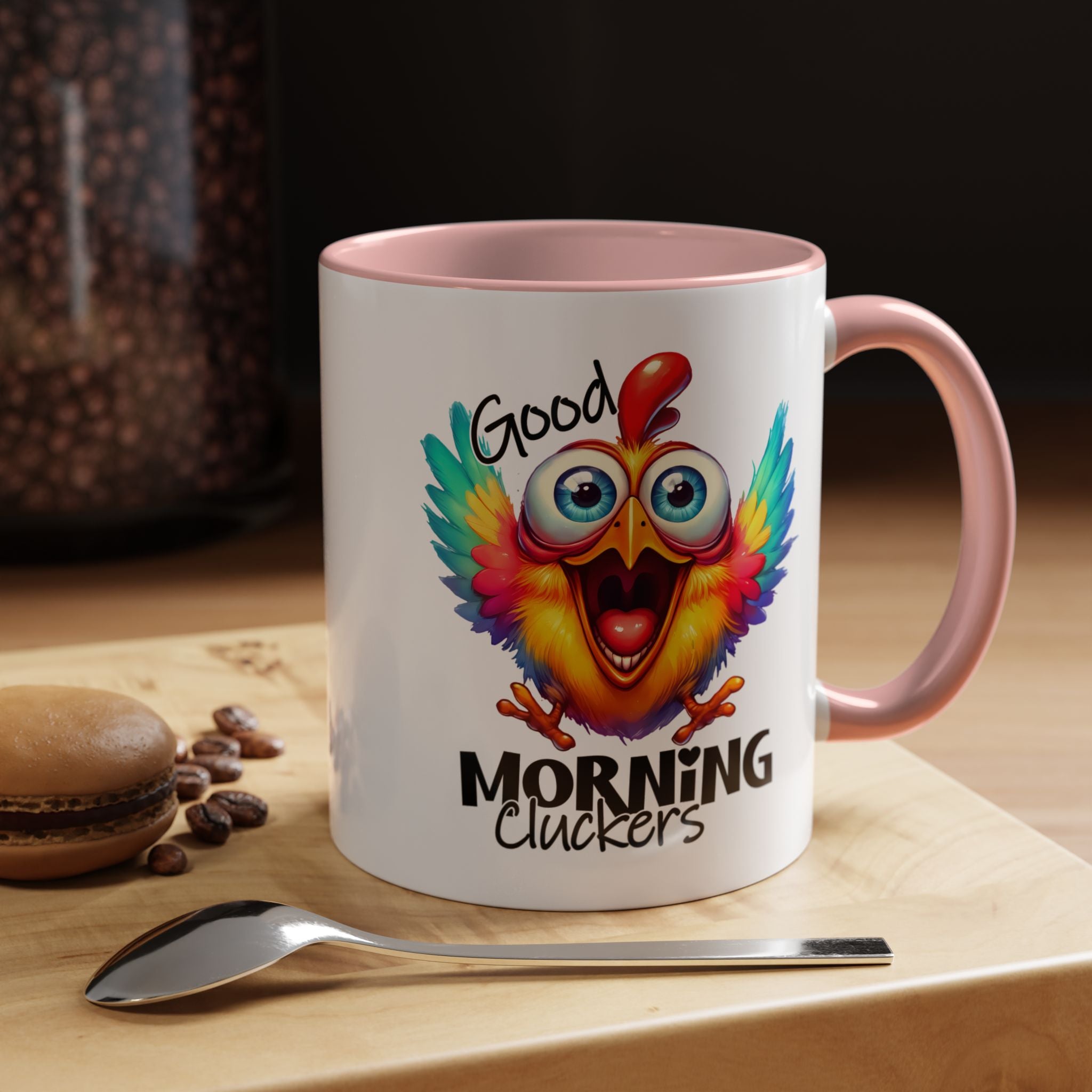 Good Morning Cluckers – Cheerful Chicken Mug