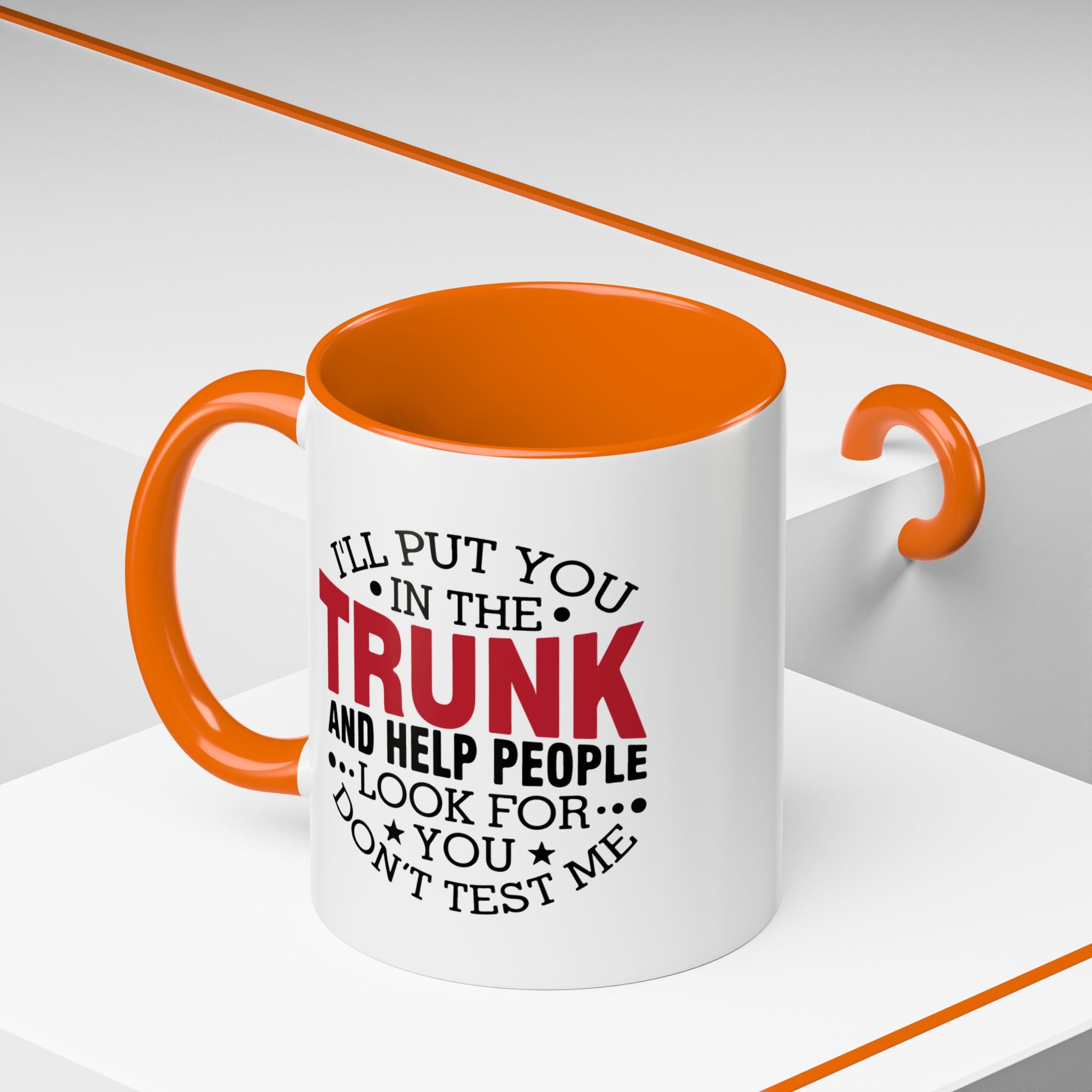 Dark Humor Coffee Mug – 11oz & 15oz Funny Threat Quote, Colorful Interior