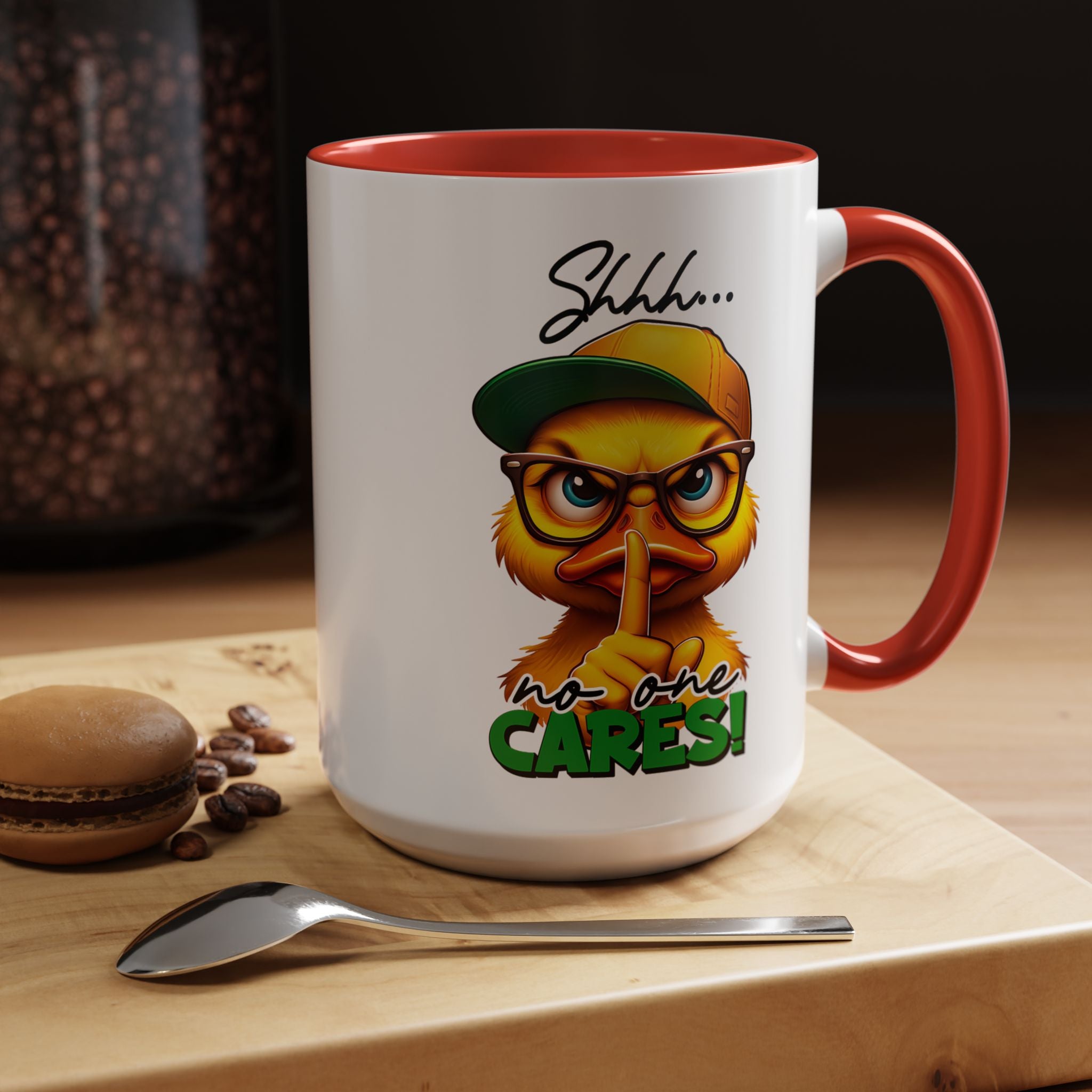 Shhh… No One Cares Duckling Mug