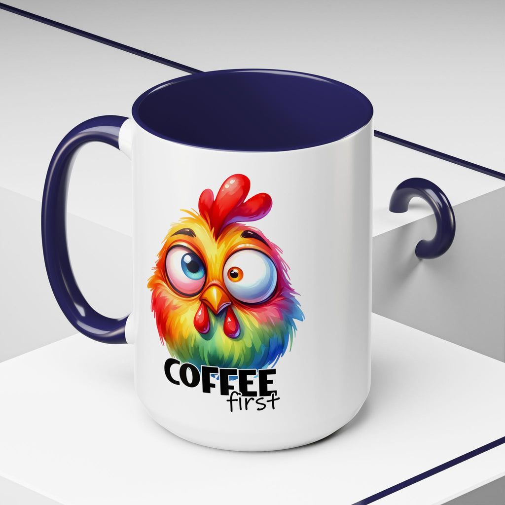 Coffee First – Colorful Chicken Mug