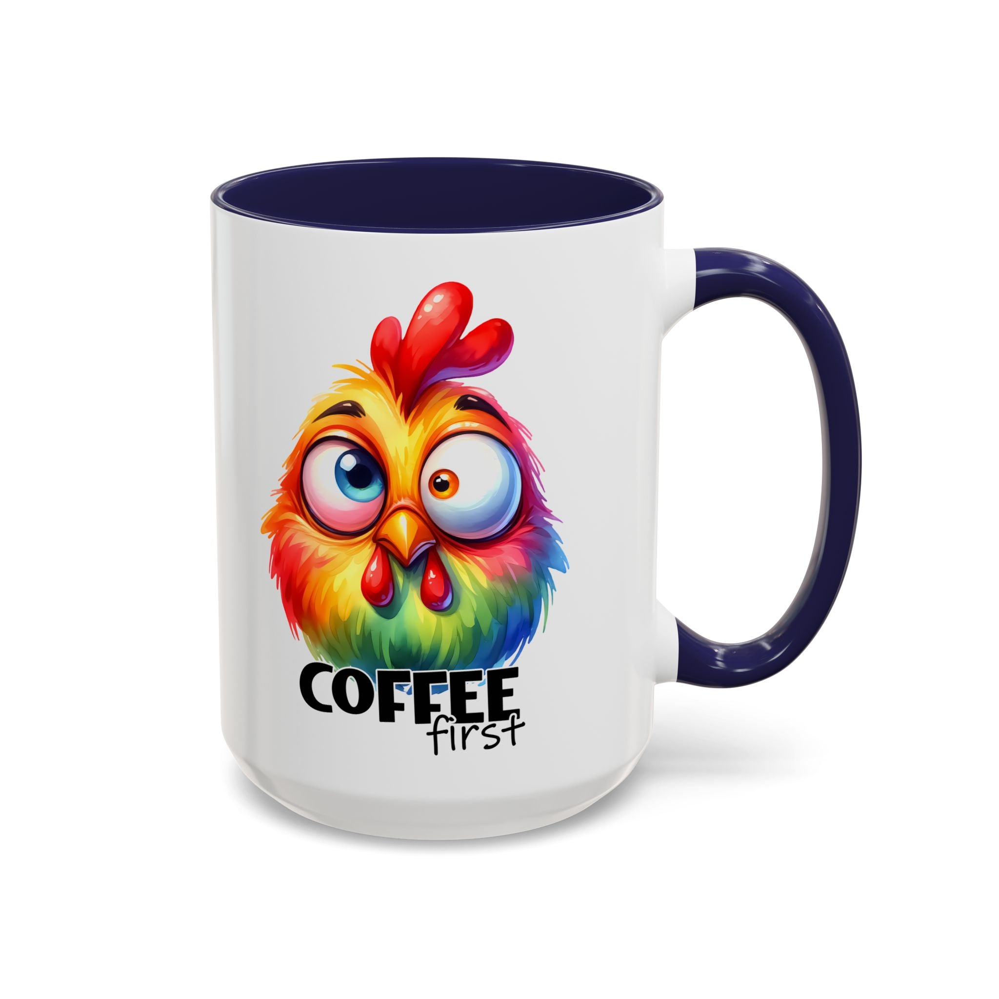 Coffee First – Colorful Chicken Mug
