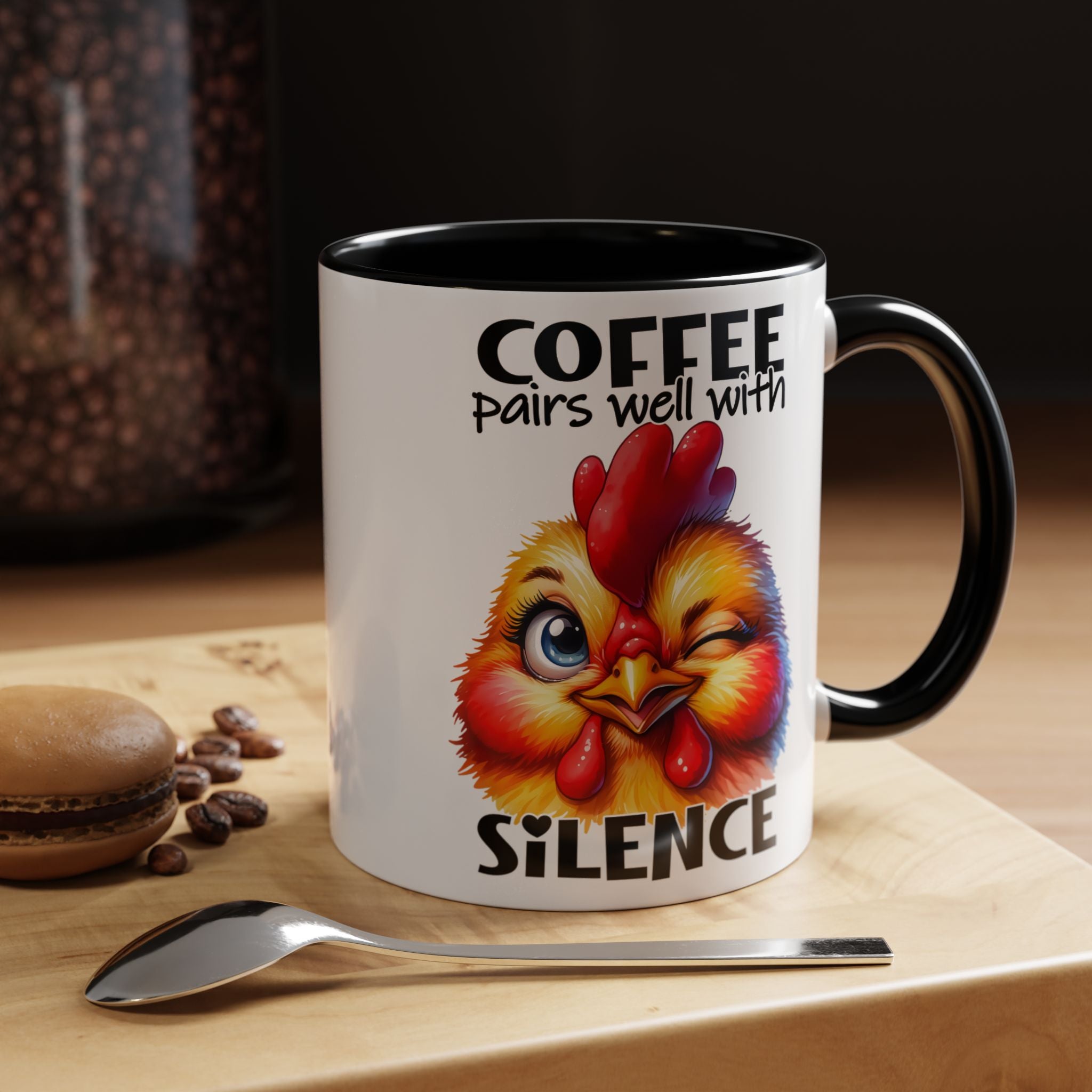 Coffee Pairs Well with Silence – Winking Chick Mug